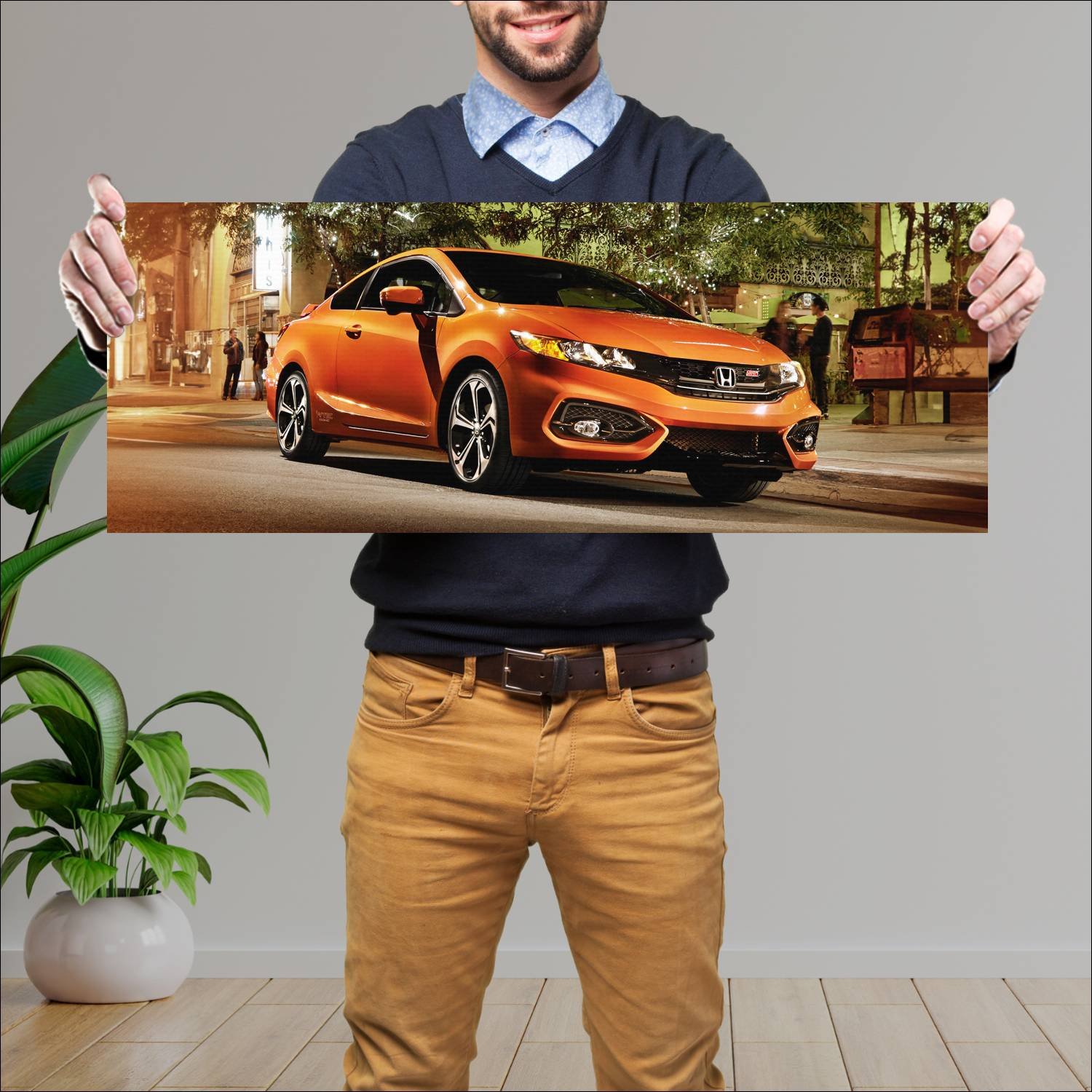 Cuadro grande 30x80cm 2014 honda civic si coupe 12 58 Honda