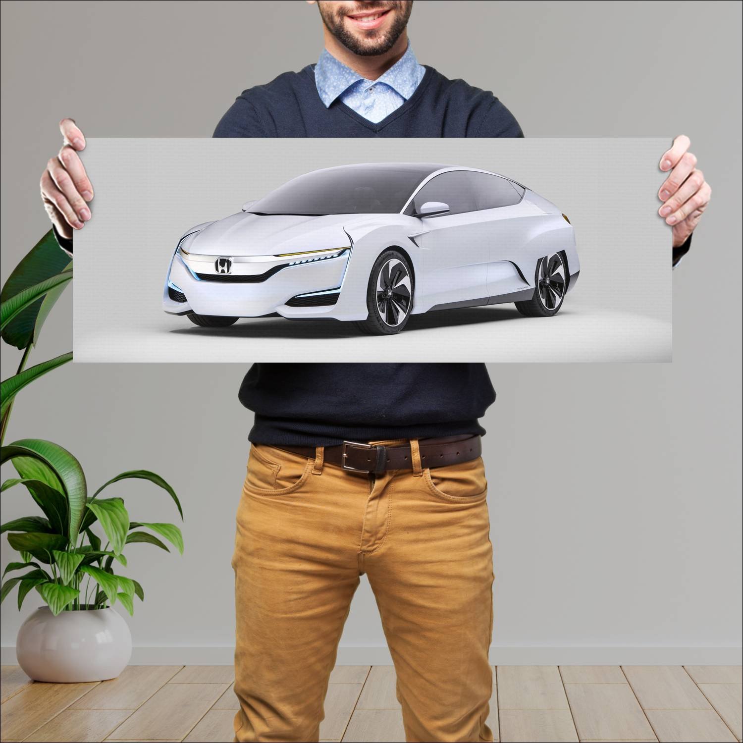 Cuadro grande 30x80cm 2014 honda fcv concept auto 64 Honda