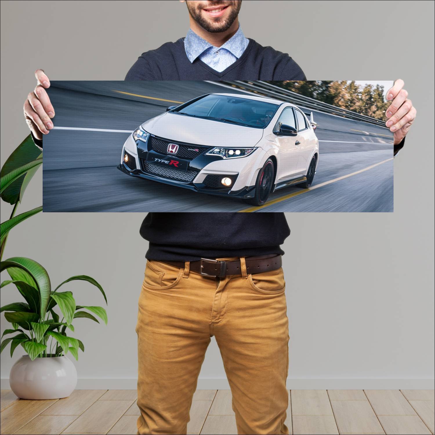 Cuadro grande 30x80cm 2015 honda civic type r 1937 69 Honda