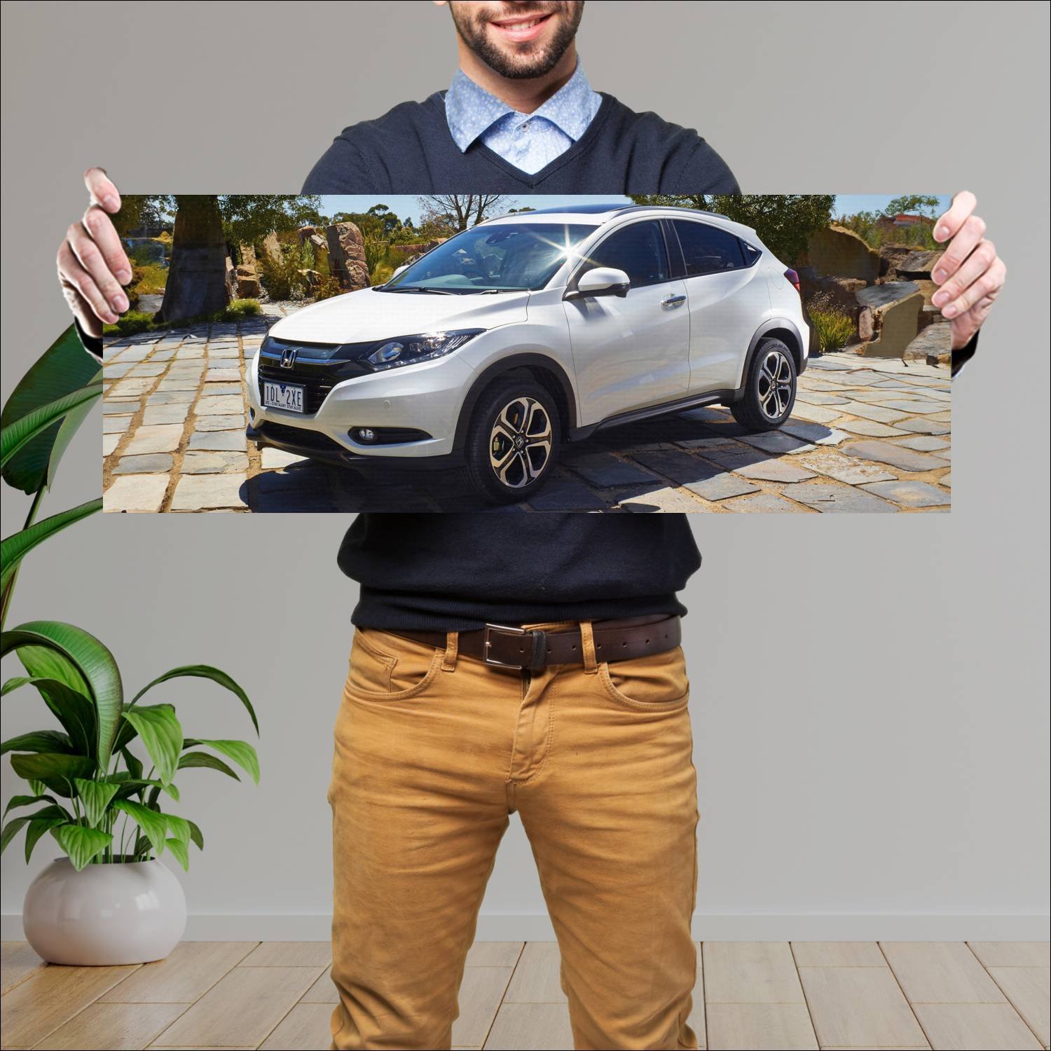 Cuadro grande 30x80cm 2015 honda hr v au auto 78 Honda