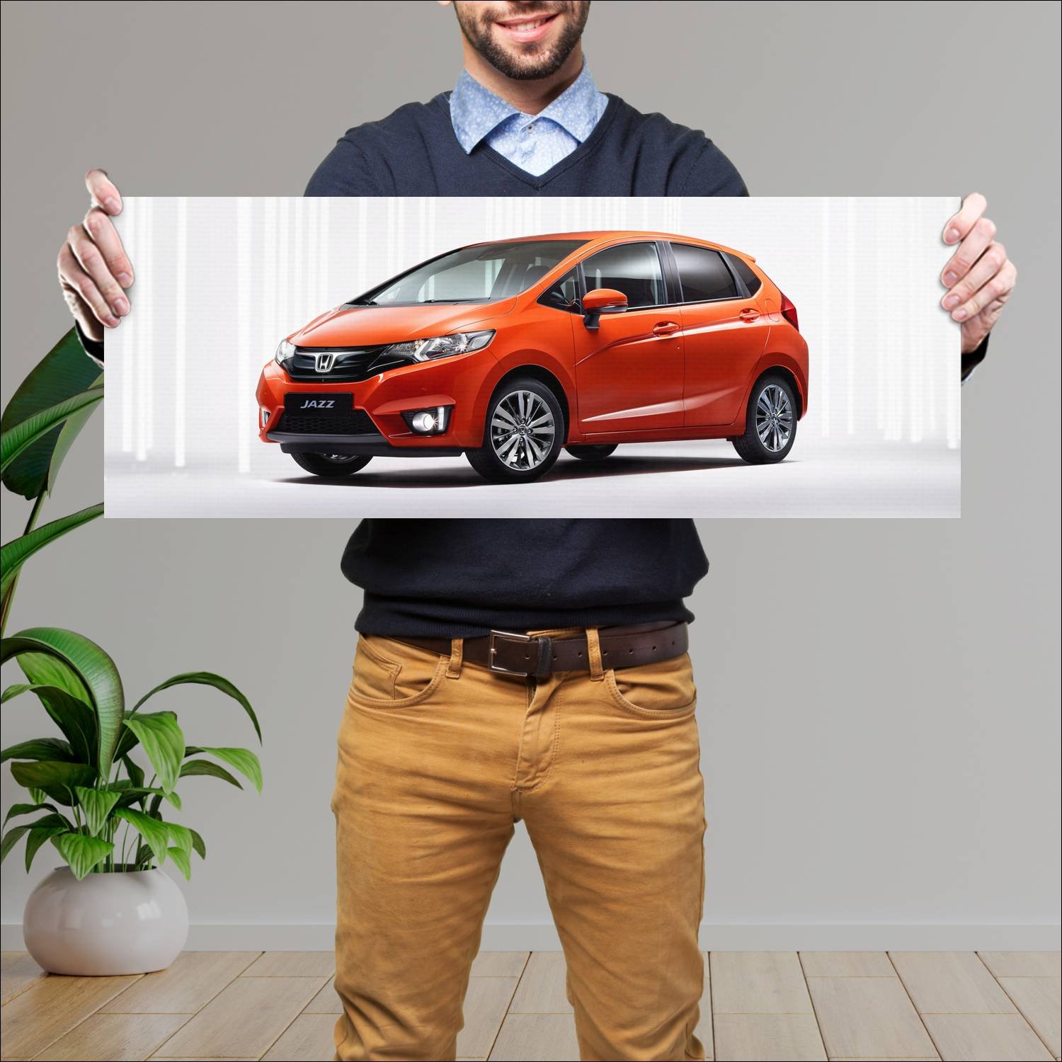 Cuadro grande 30x80cm 2015 honda jazz auto 81 Honda