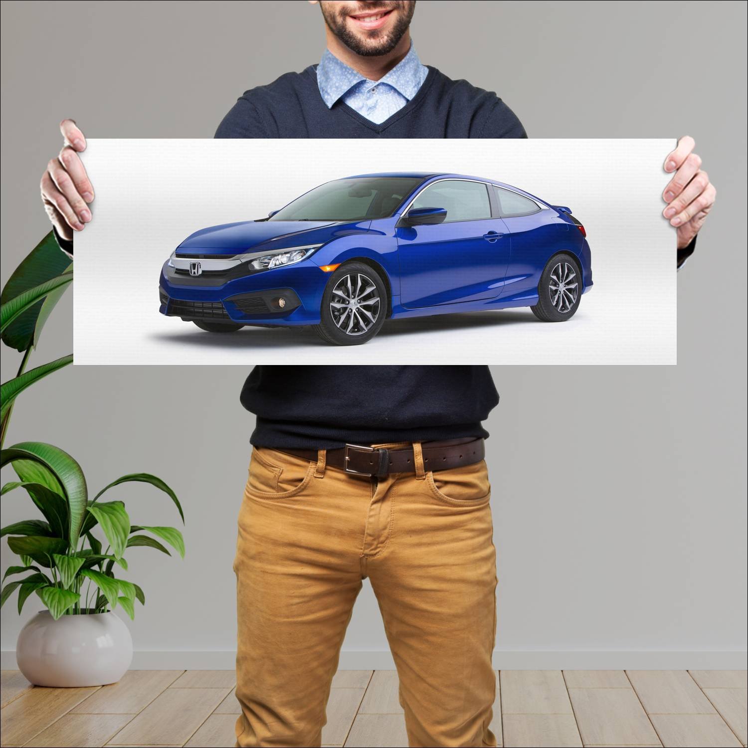 Cuadro grande 30x80cm 2016 honda civic coupe us 36 89 Honda