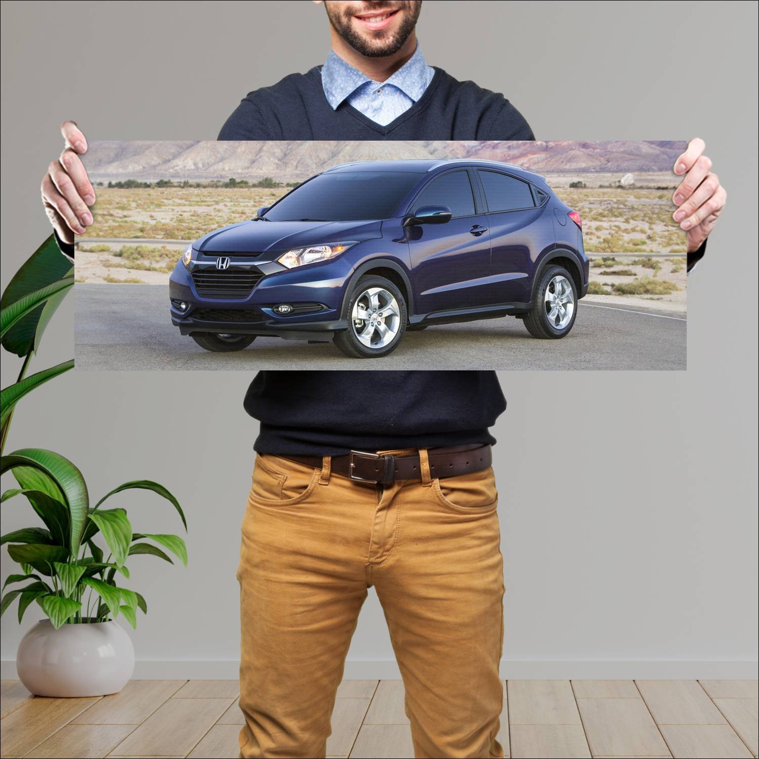 Cuadro grande 30x80cm 2016 honda hr v us auto 94 Honda