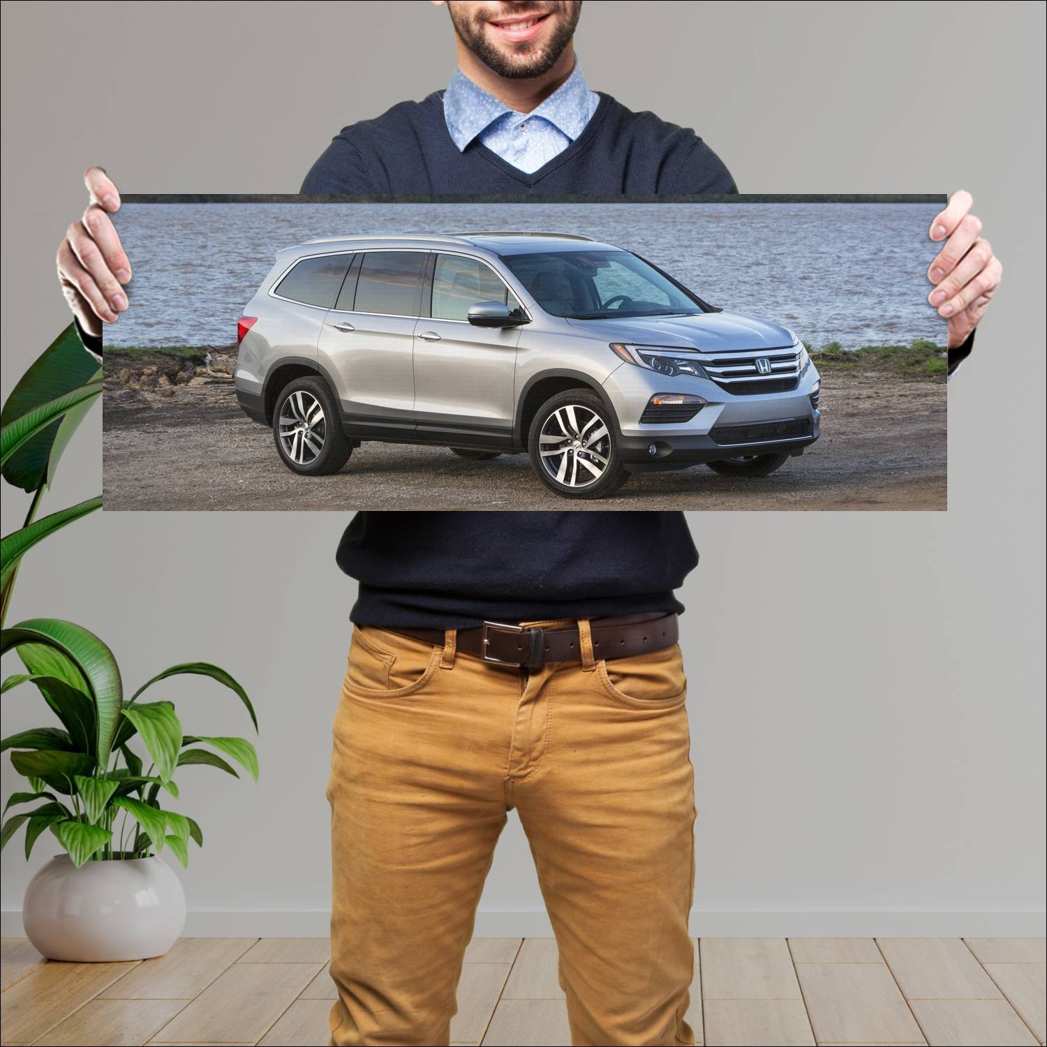 Cuadro grande 30x80cm 2016 honda pilot auto 98 Honda