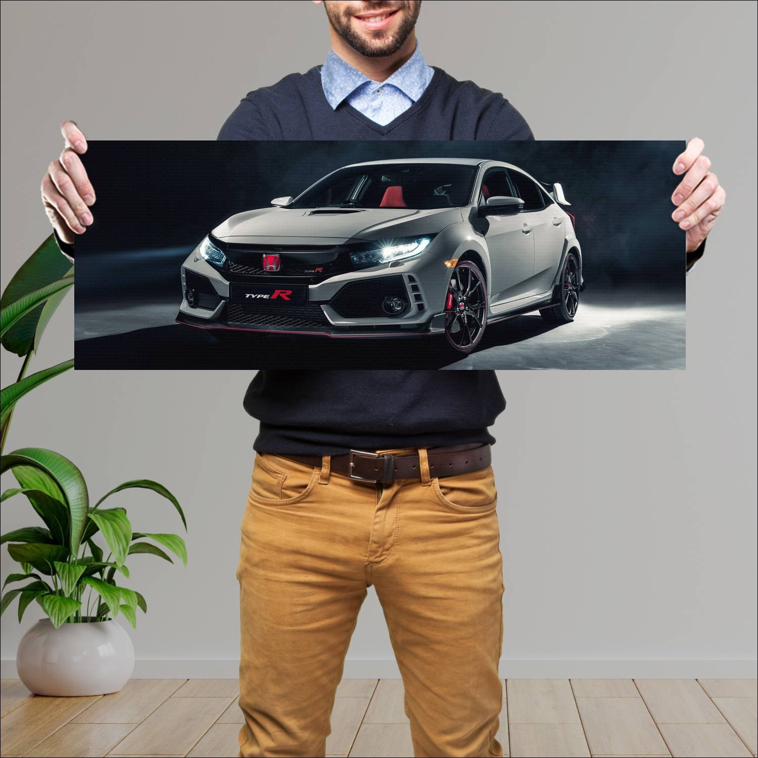 Cuadro grande 30x80cm 2017 honda civic type r Honda