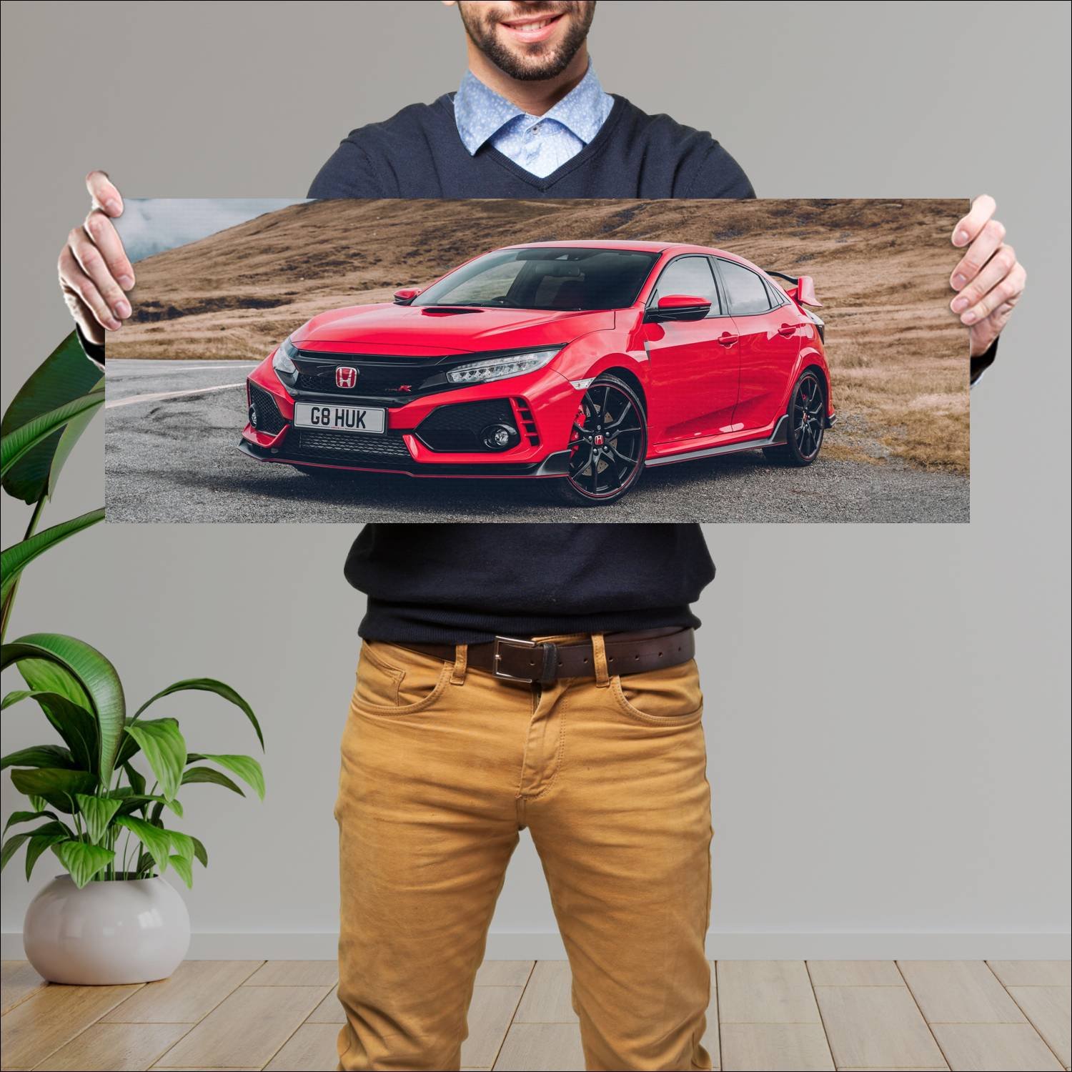 Cuadro grande 30x80cm 2017 honda civic type r uk 7 115 Honda