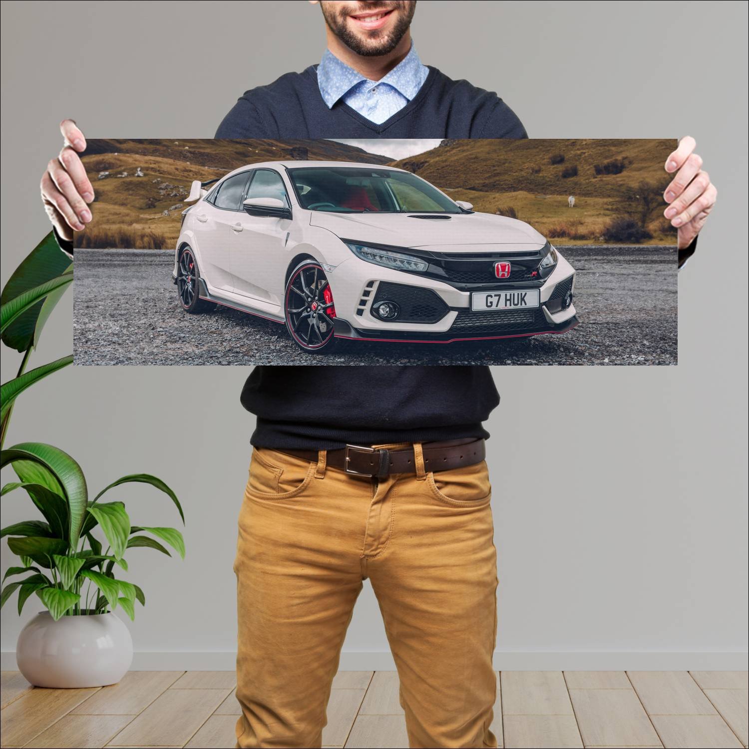 Cuadro grande 30x80cm 2017 honda civic type r uk 7 116 Honda