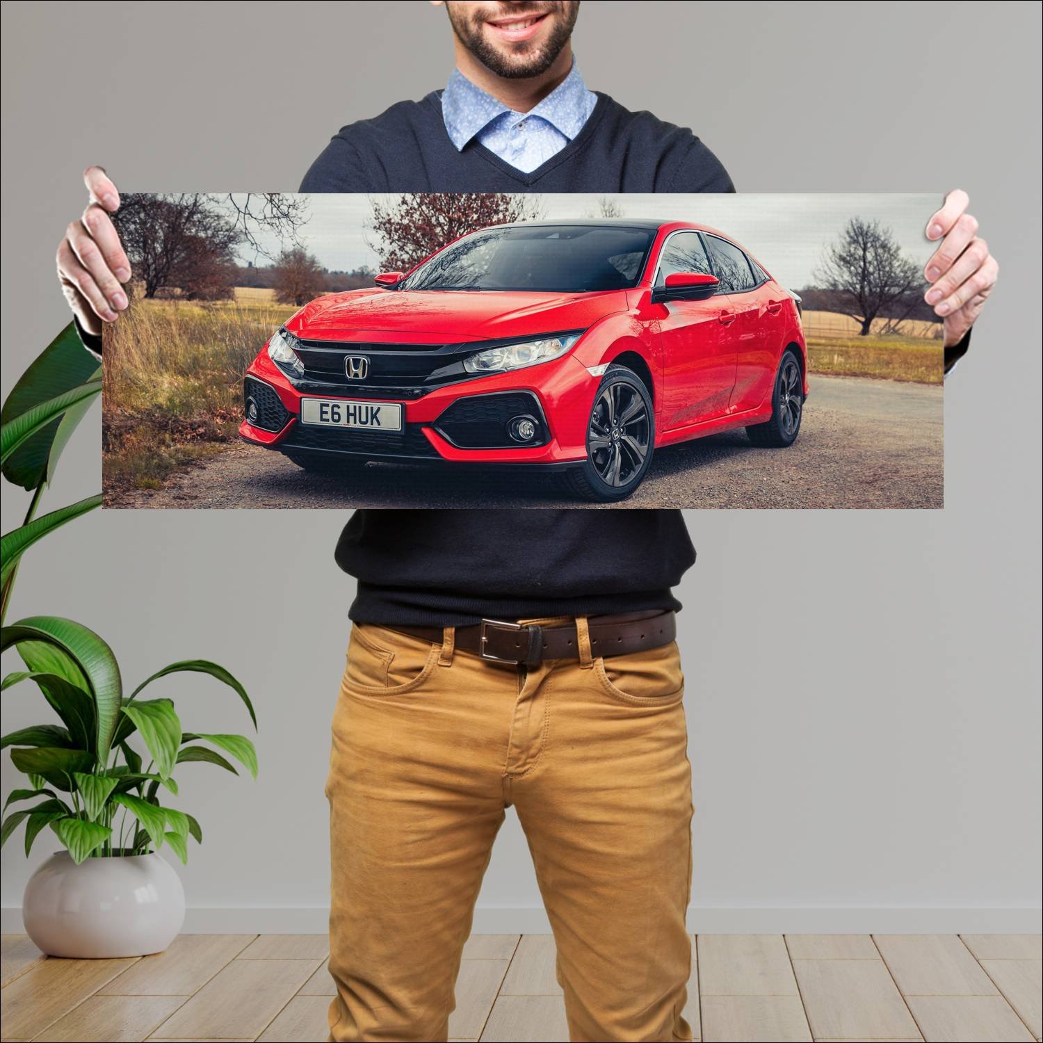 Cuadro grande 30x80cm 2017 honda civic uk auto 117 Honda