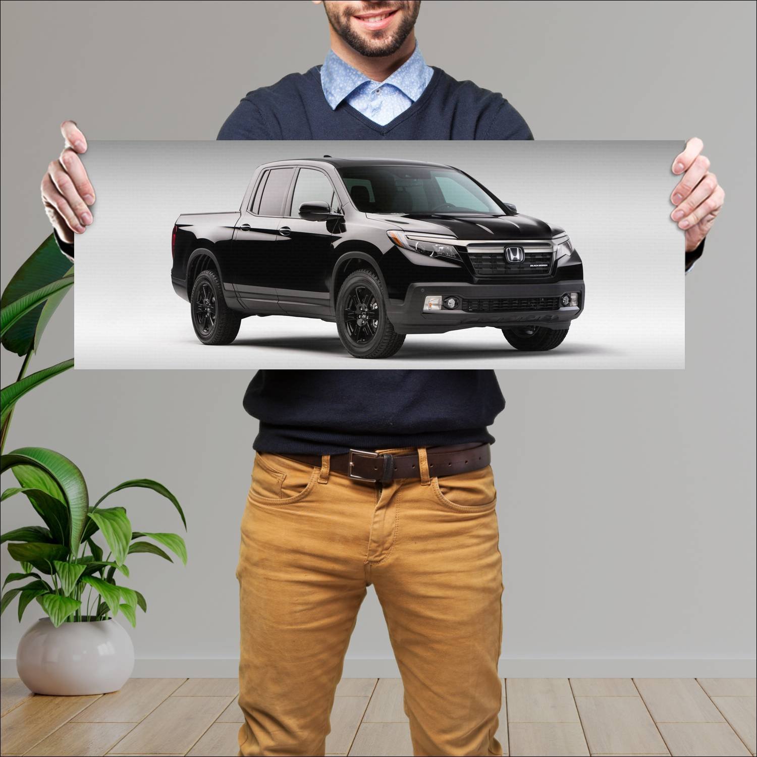 Cuadro grande 30x80cm 2017 honda ridgeline black e 130 Honda