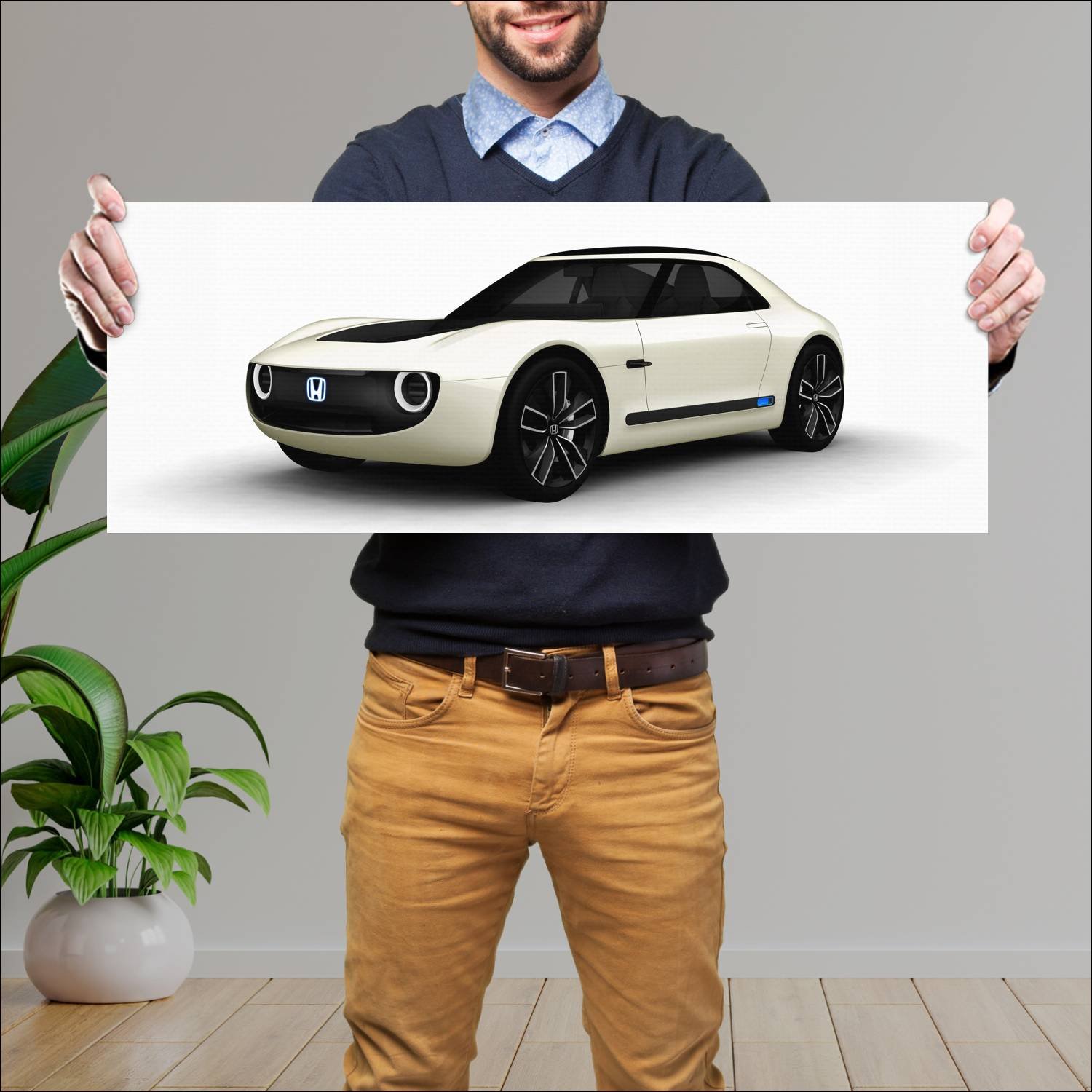 Cuadro grande 30x80cm 2017 honda sports ev concept 132 Honda