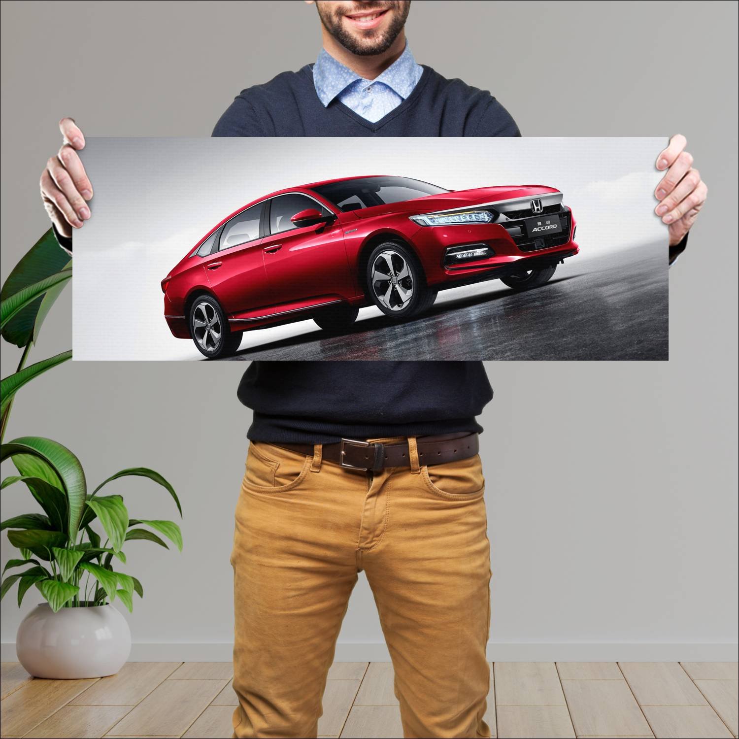 Cuadro grande 30x80cm 2018 honda accord hybrid cn 134 Honda