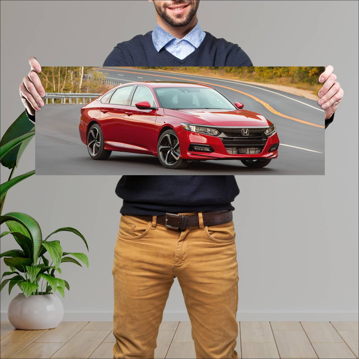 Cuadro grande 30x80cm 2018 honda accord sport Honda
