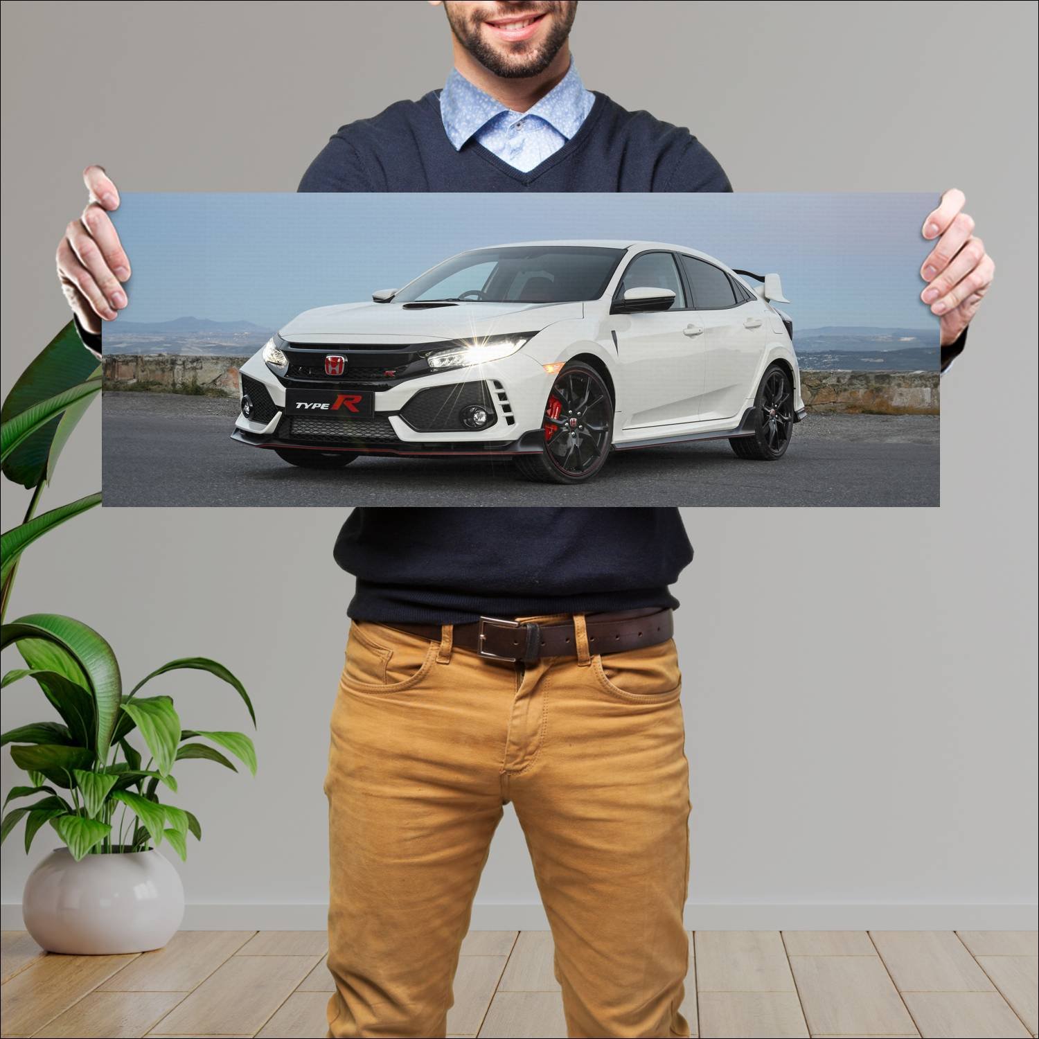 Cuadro grande 30x80cm 2018 honda civic type r za 7 142 Honda