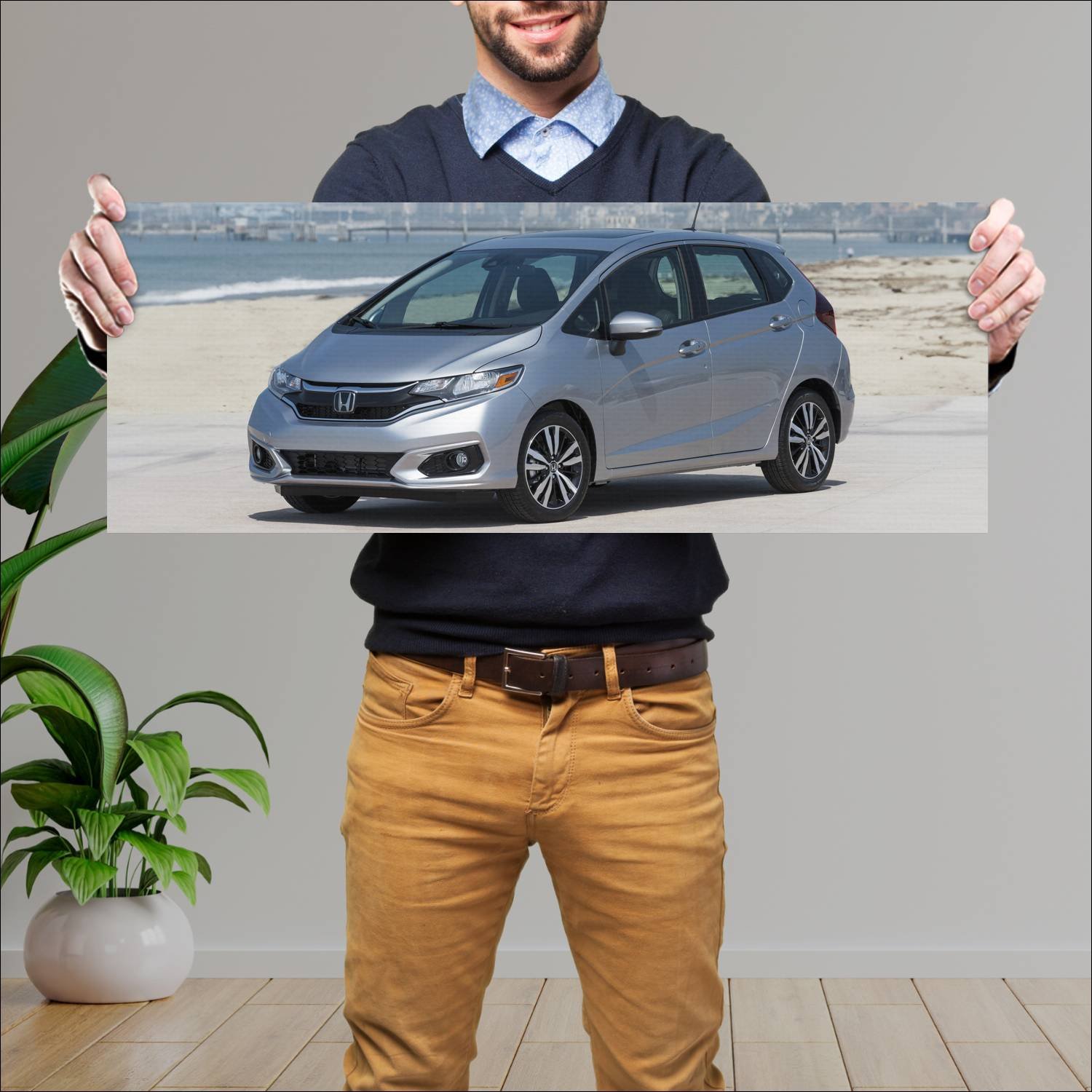 Cuadro grande 30x80cm 2018 honda fit auto 149 Honda