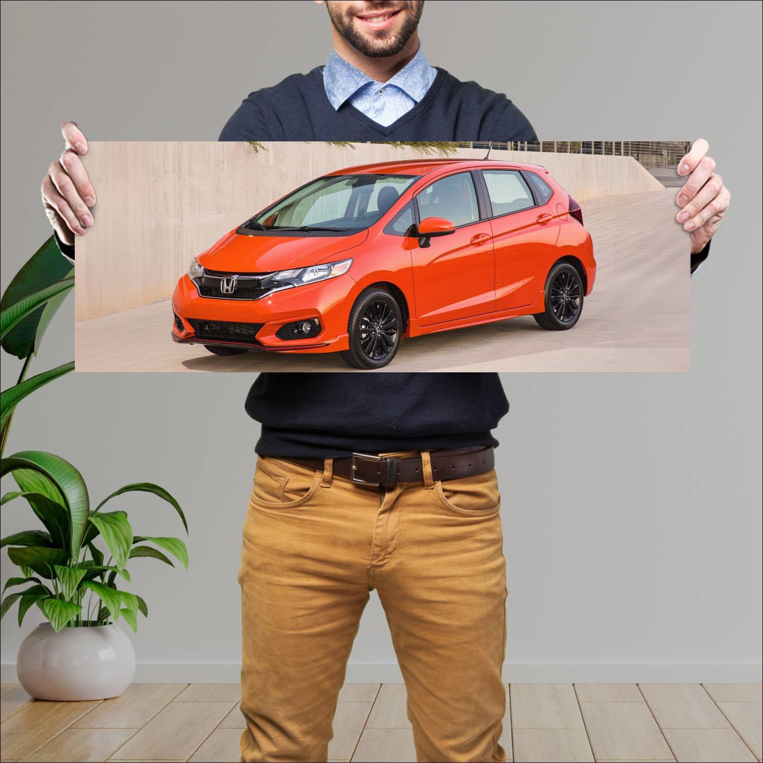 Cuadro grande 30x80cm 2018 honda fit sport auto 150 Honda