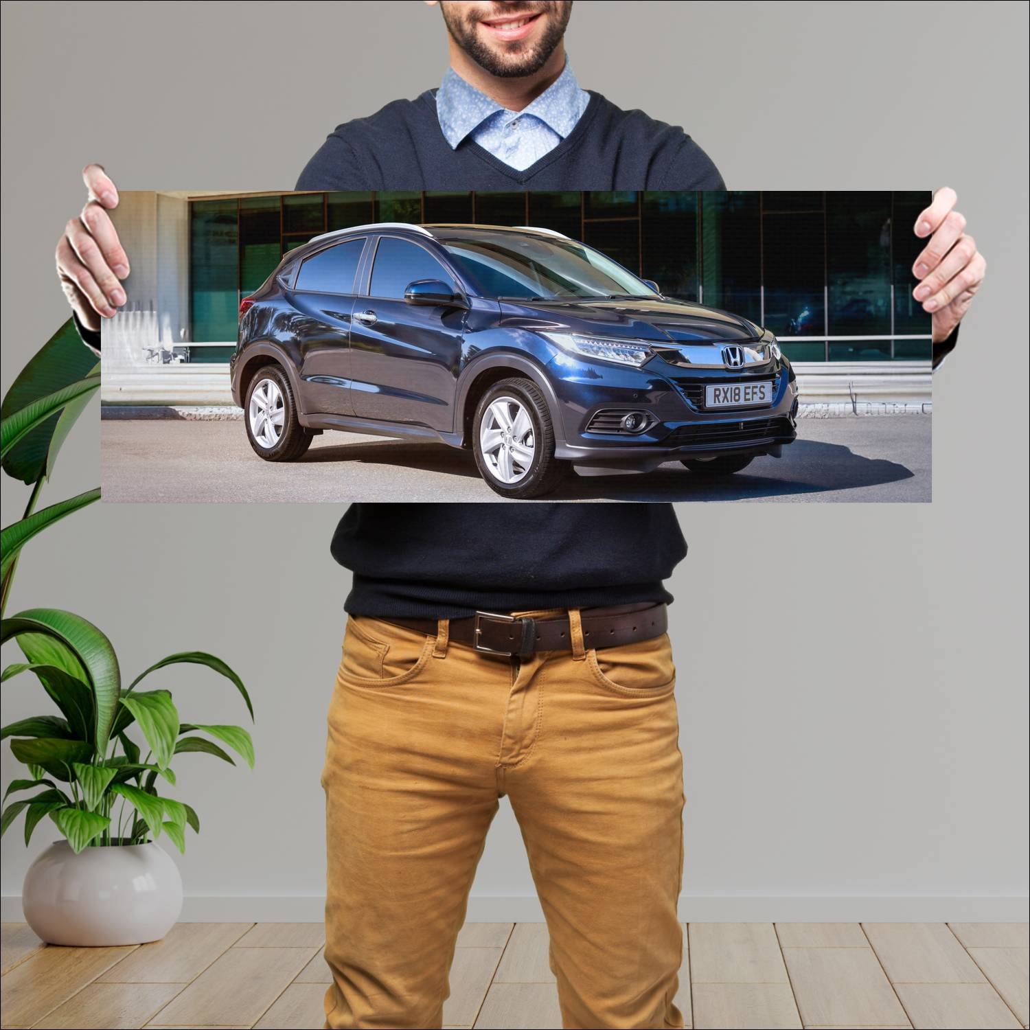 Cuadro grande 30x80cm 2018 honda hr v auto 152 Honda