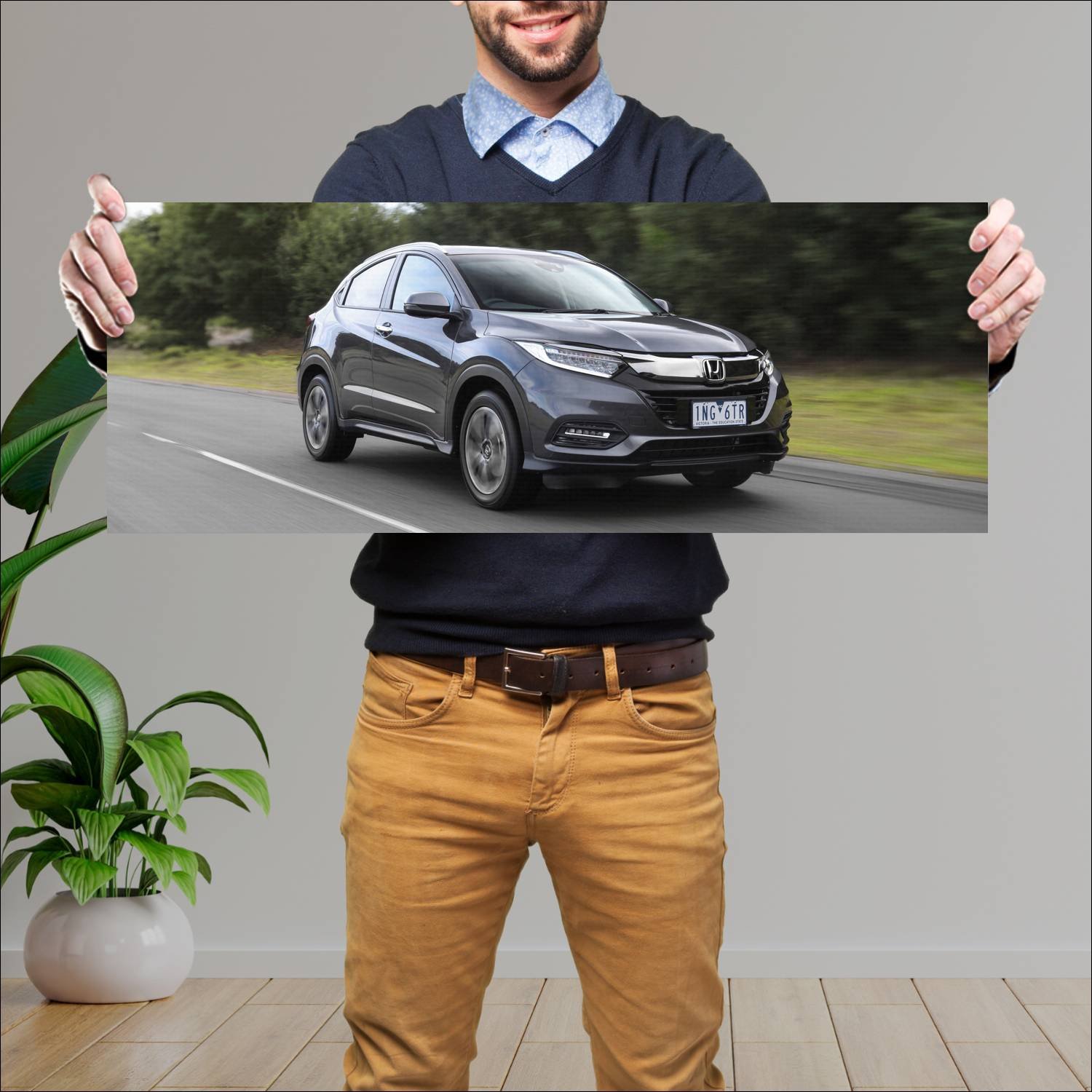 Cuadro grande 30x80cm 2018 honda hr v au auto 153 Honda