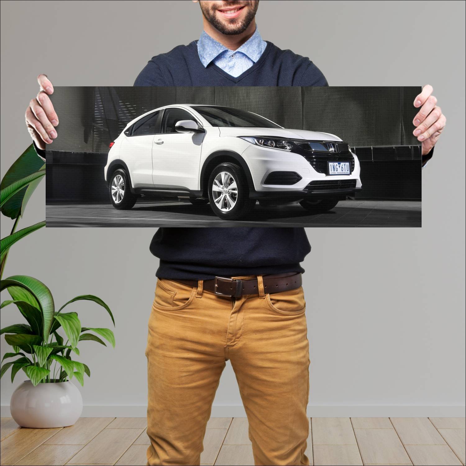 Cuadro grande 30x80cm 2018 honda hr v au auto 154 Honda