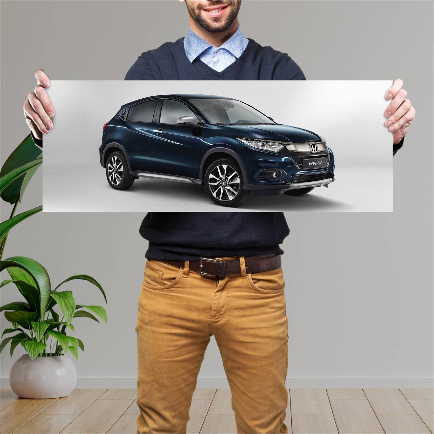 Cuadro grande 30x80cm 2018 honda hr v first editio 155 Honda