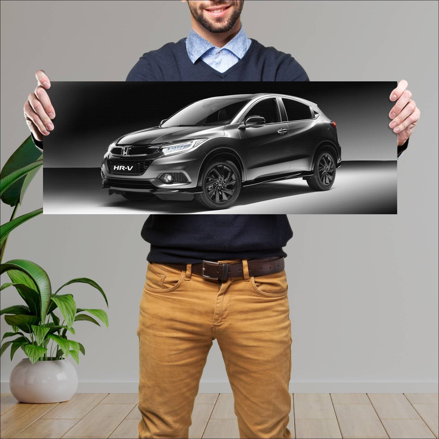 Cuadro grande 30x80cm 2018 honda hr v sport stylin 157 Honda