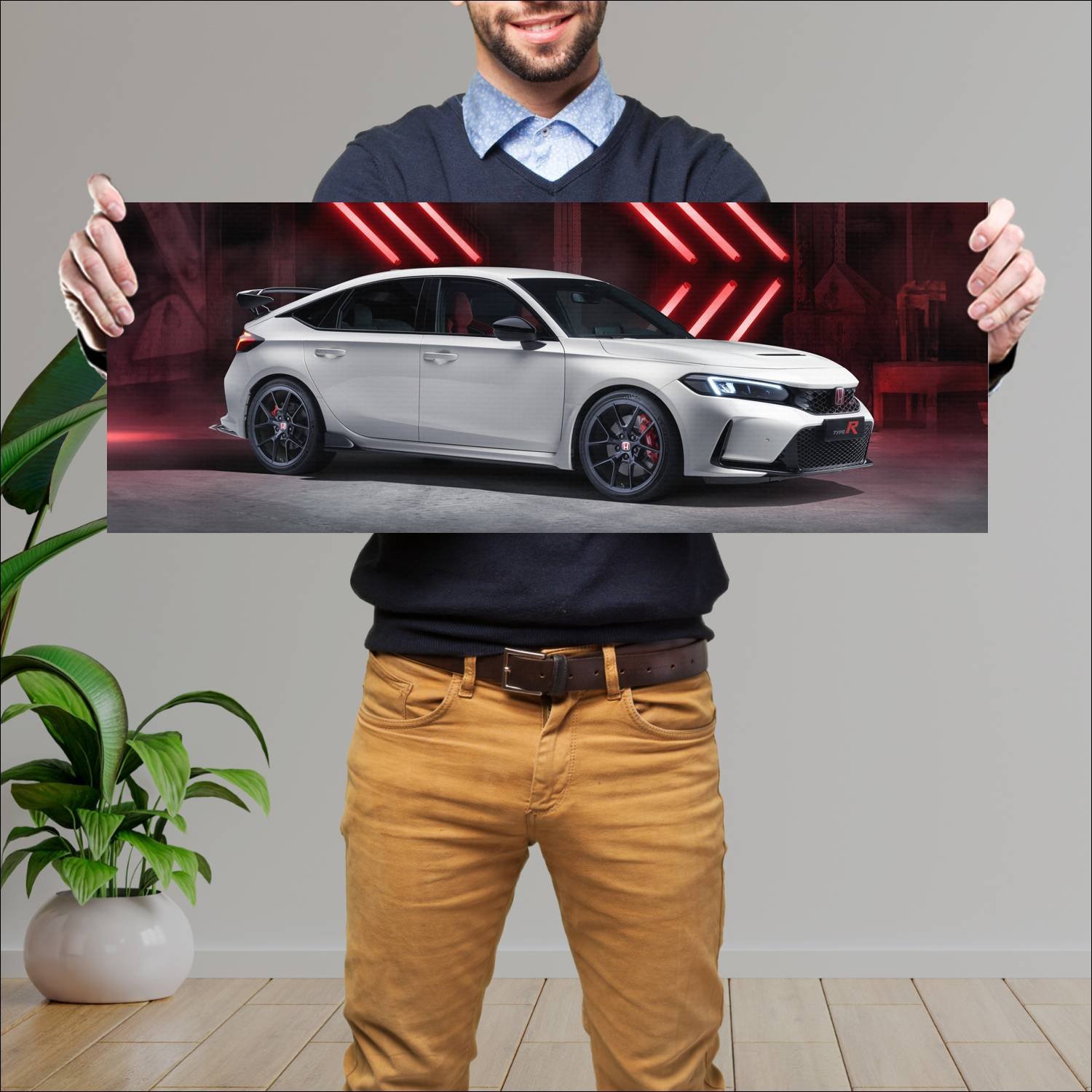 Cuadro grande 30x80cm 2022 honda civic type r Honda