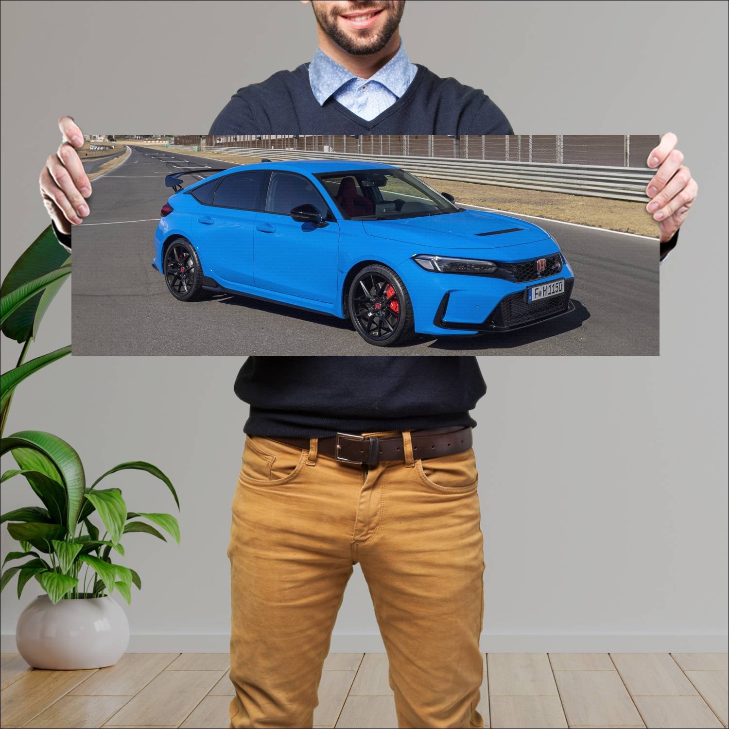 Cuadro grande 30x80cm 2022 honda civic type r Honda