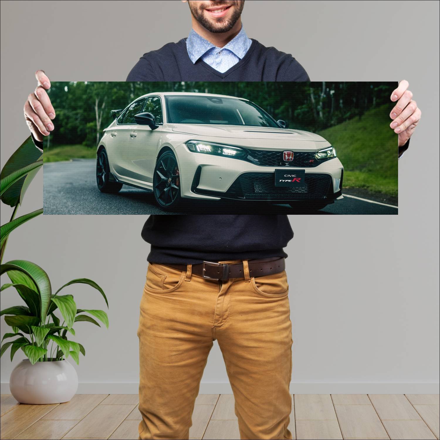 Cuadro grande 30x80cm 2022 honda civic type r jp 1 211 Honda