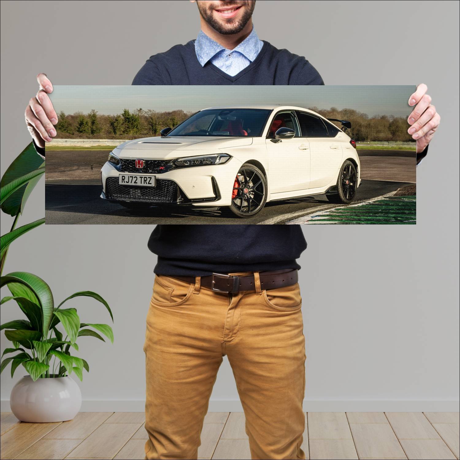 Cuadro grande 30x80cm 2023 honda civic type r uk 1 217 Honda