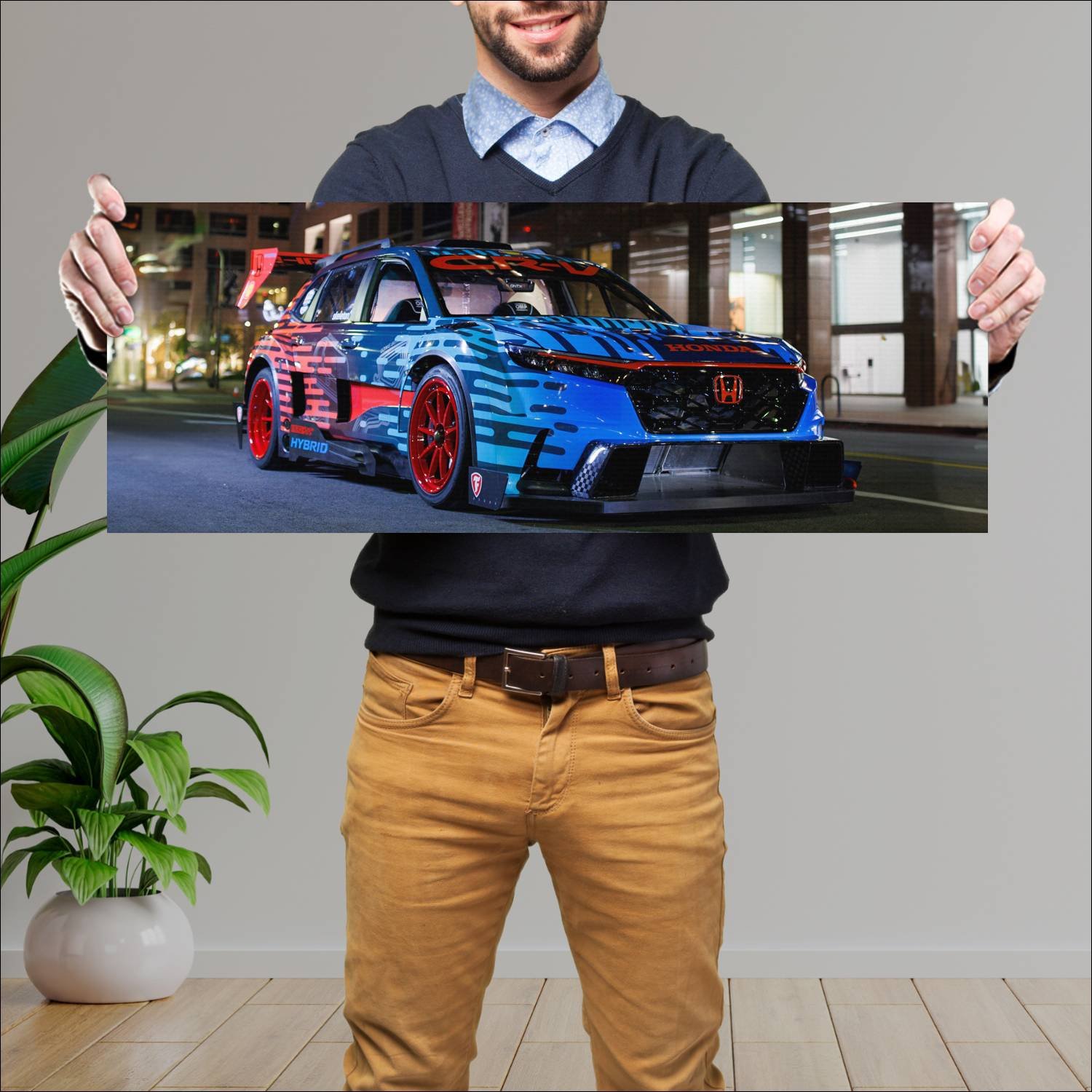 Cuadro grande 30x80cm 2023 honda cr v hybrid racer 222 Honda