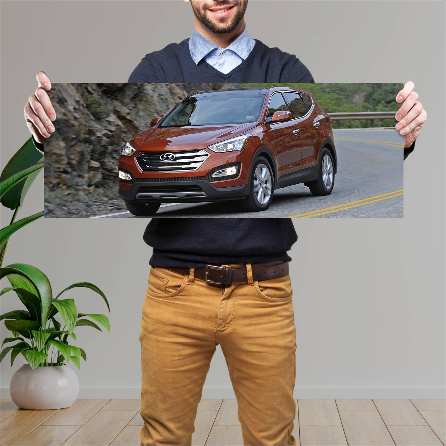Cuadro grande 30x80cm 2012 hyundai santa fe sport 45 Hyundai