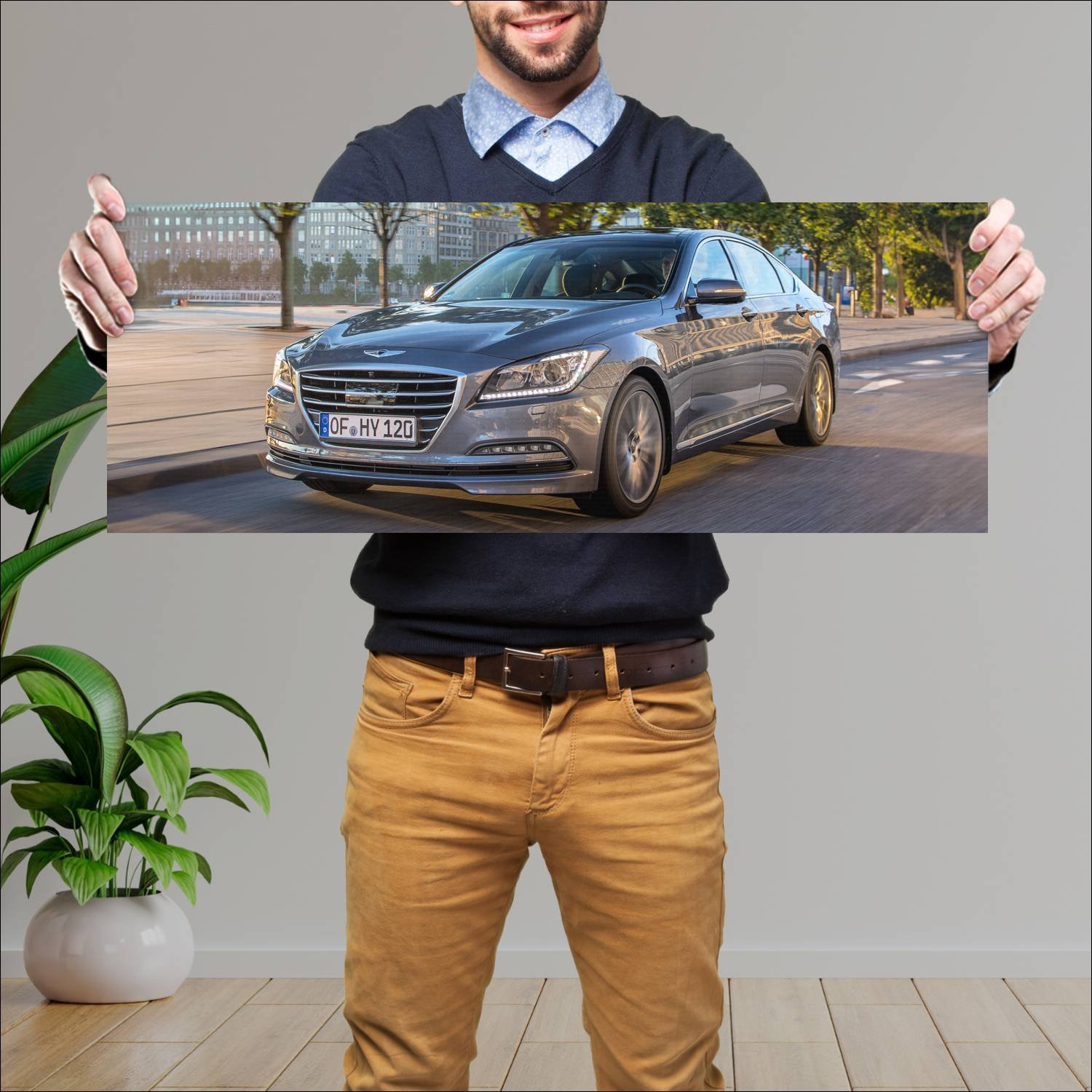 Cuadro grande 30x80cm 2014 hyundai genesis eu 1251 59 Hyundai