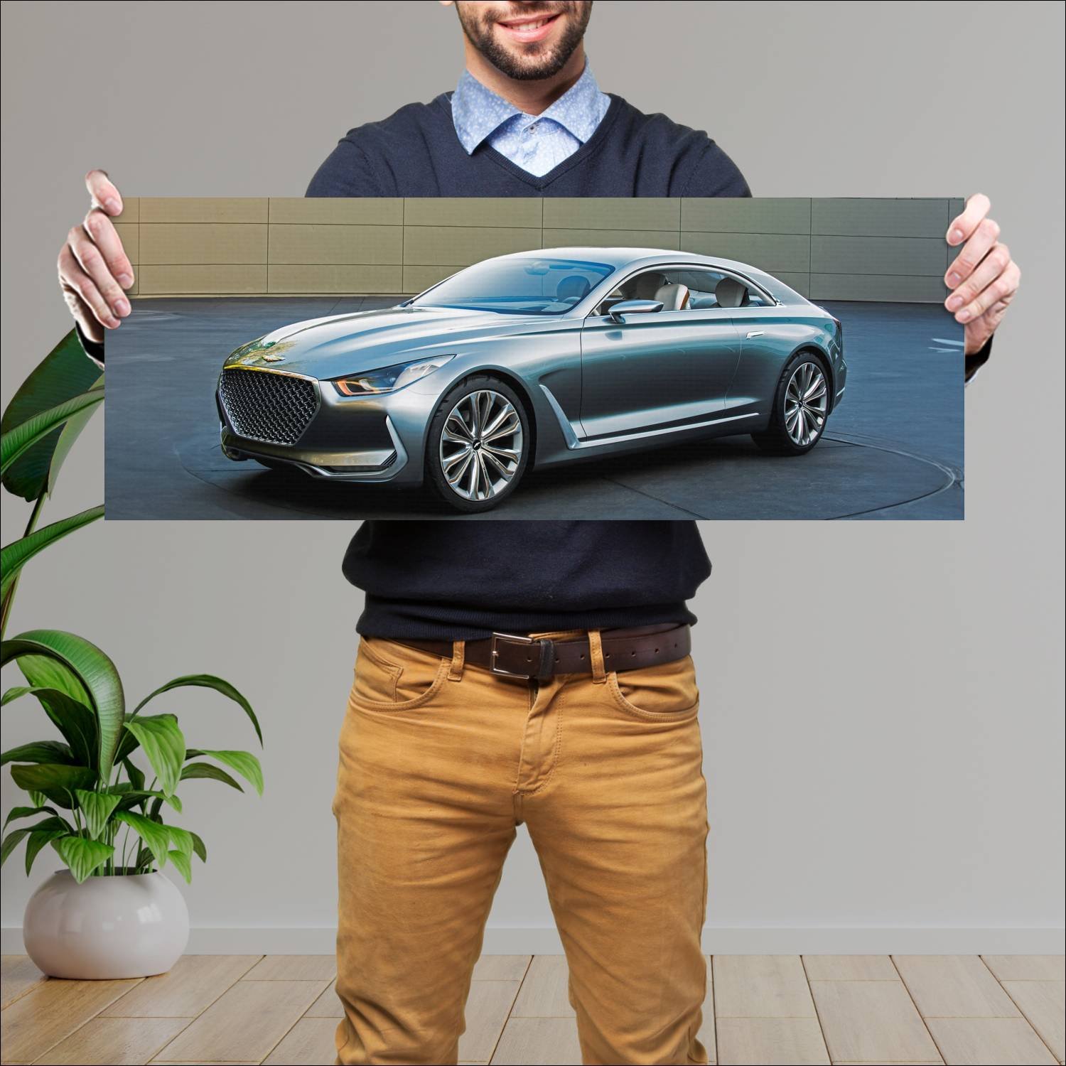 Cuadro grande 30x80cm 2015 hyundai vision g coupe 79 Hyundai