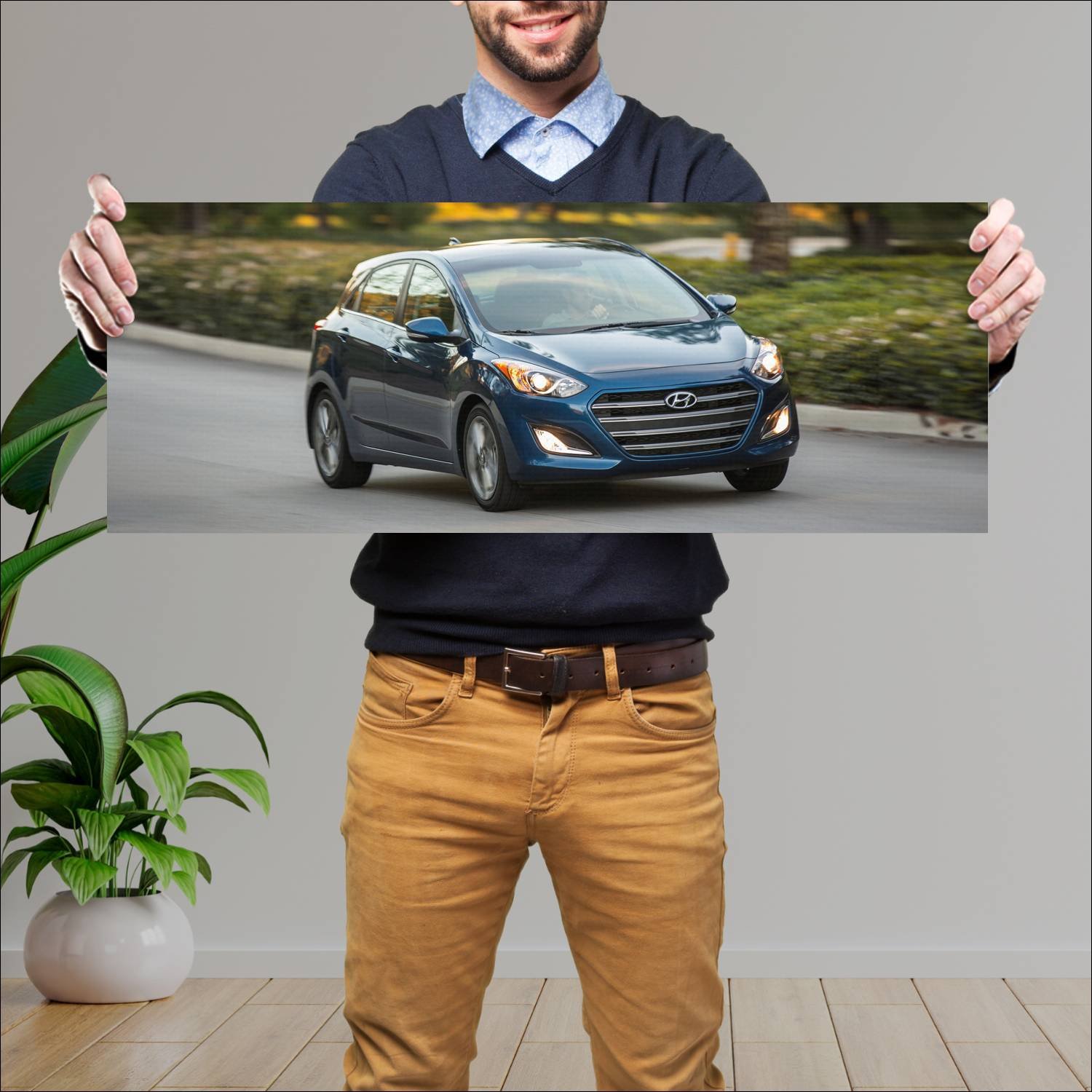 Cuadro grande 30x80cm 2016 hyundai elantra gt 1908 80 Hyundai