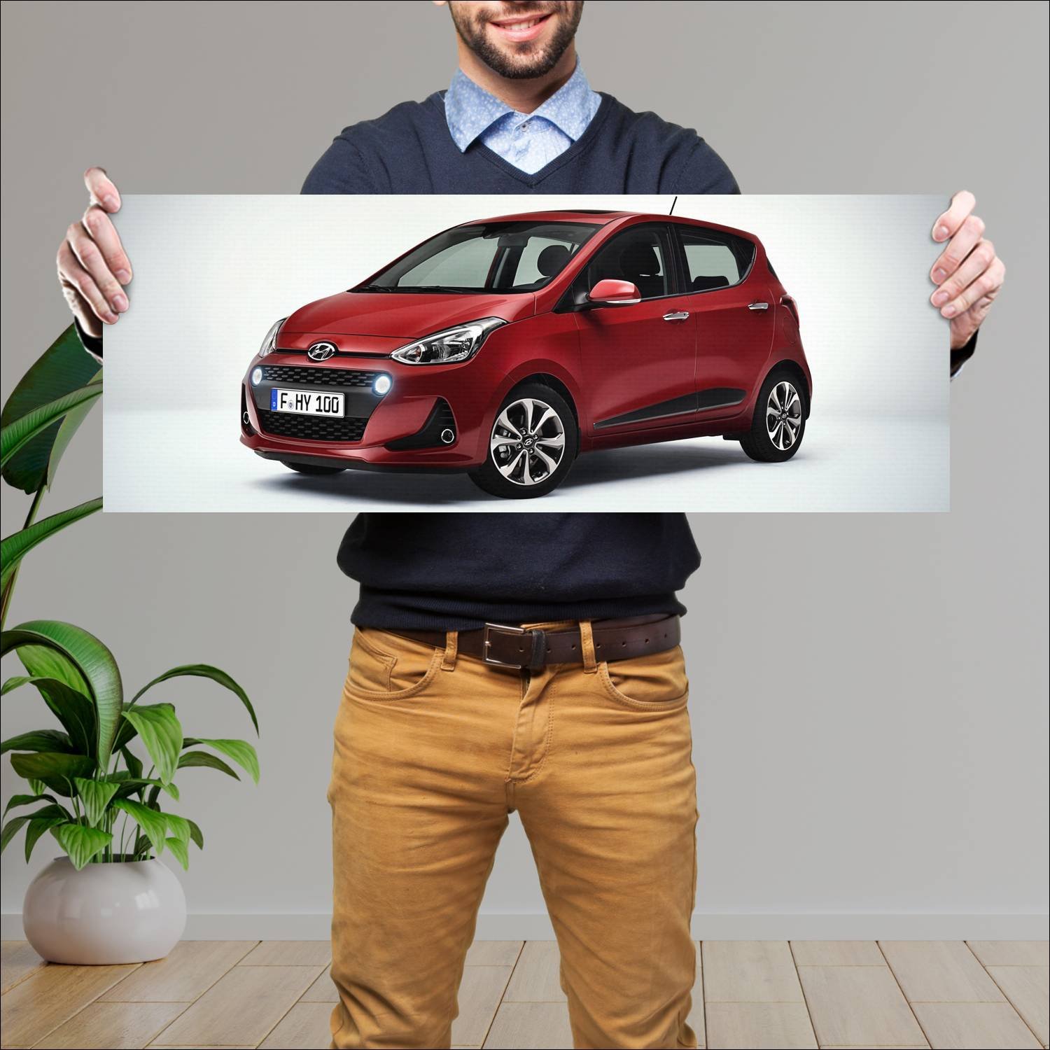 Cuadro grande 30x80cm 2016 hyundai i10 auto 81 Hyundai