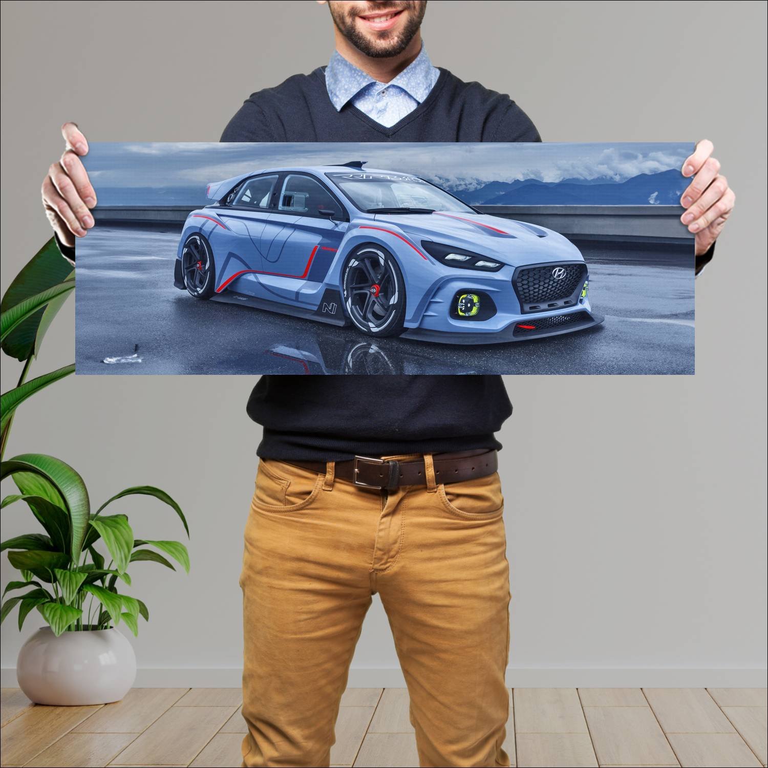 Cuadro grande 30x80cm 2016 hyundai rn30 concept 57 87 Hyundai