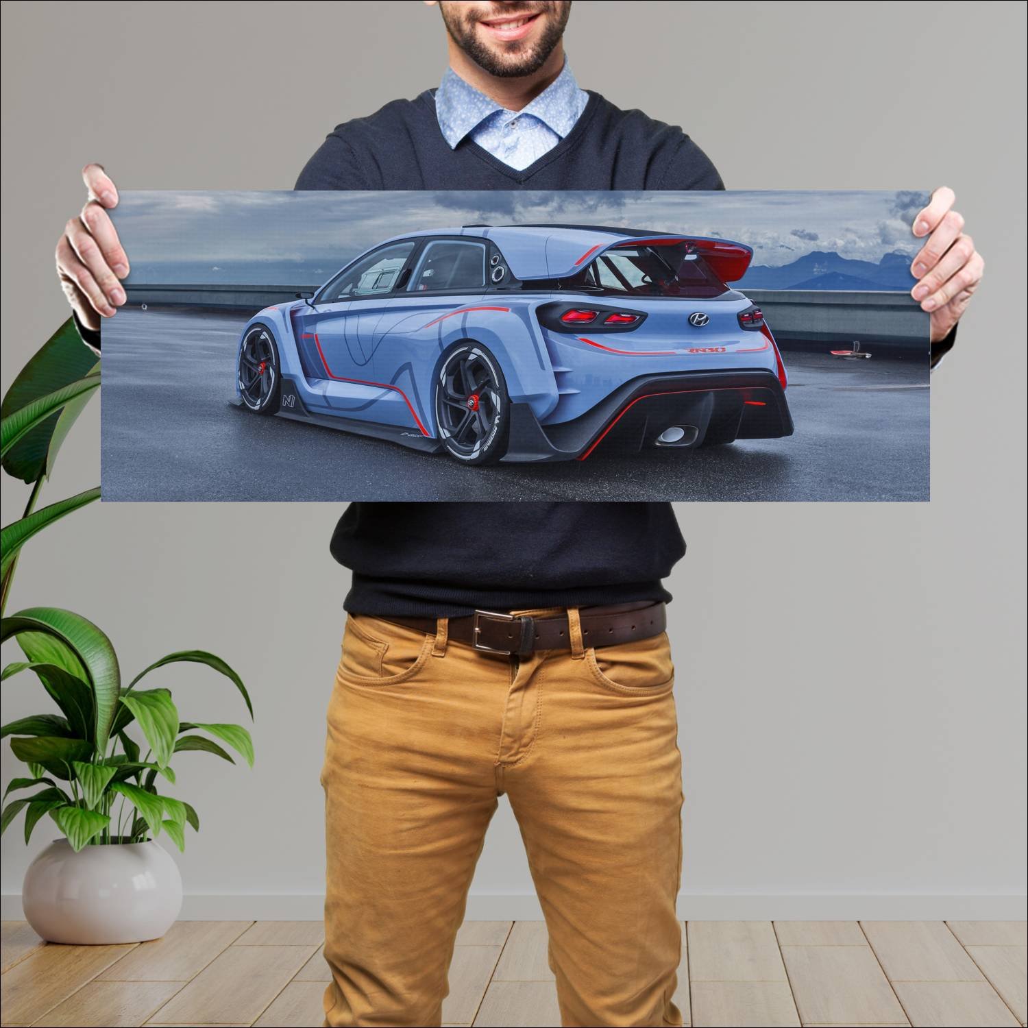 Cuadro grande 30x80cm 2016 hyundai rn30 concept 57 88 Hyundai