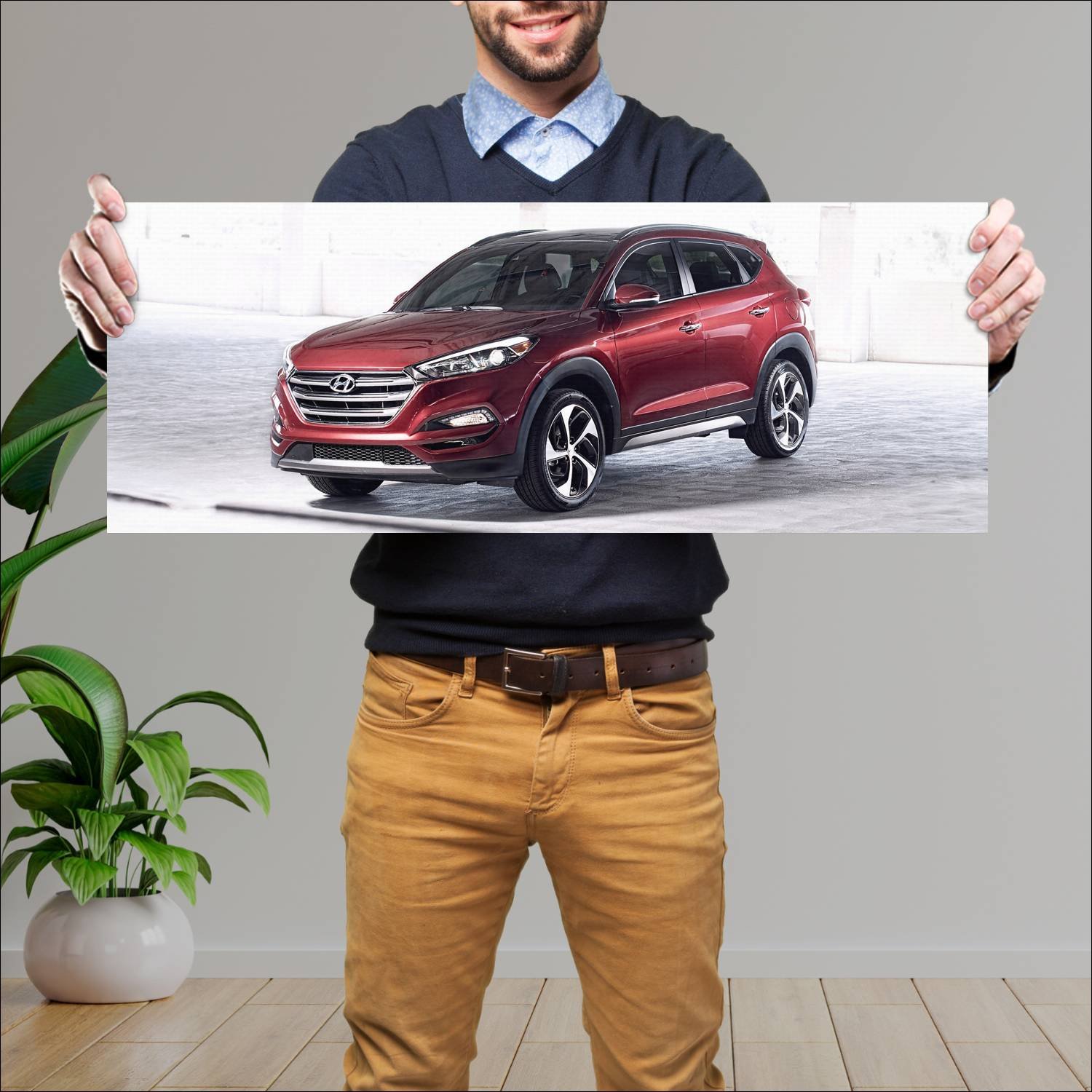 Cuadro grande 30x80cm 2016 hyundai tucson us auto 90 Hyundai