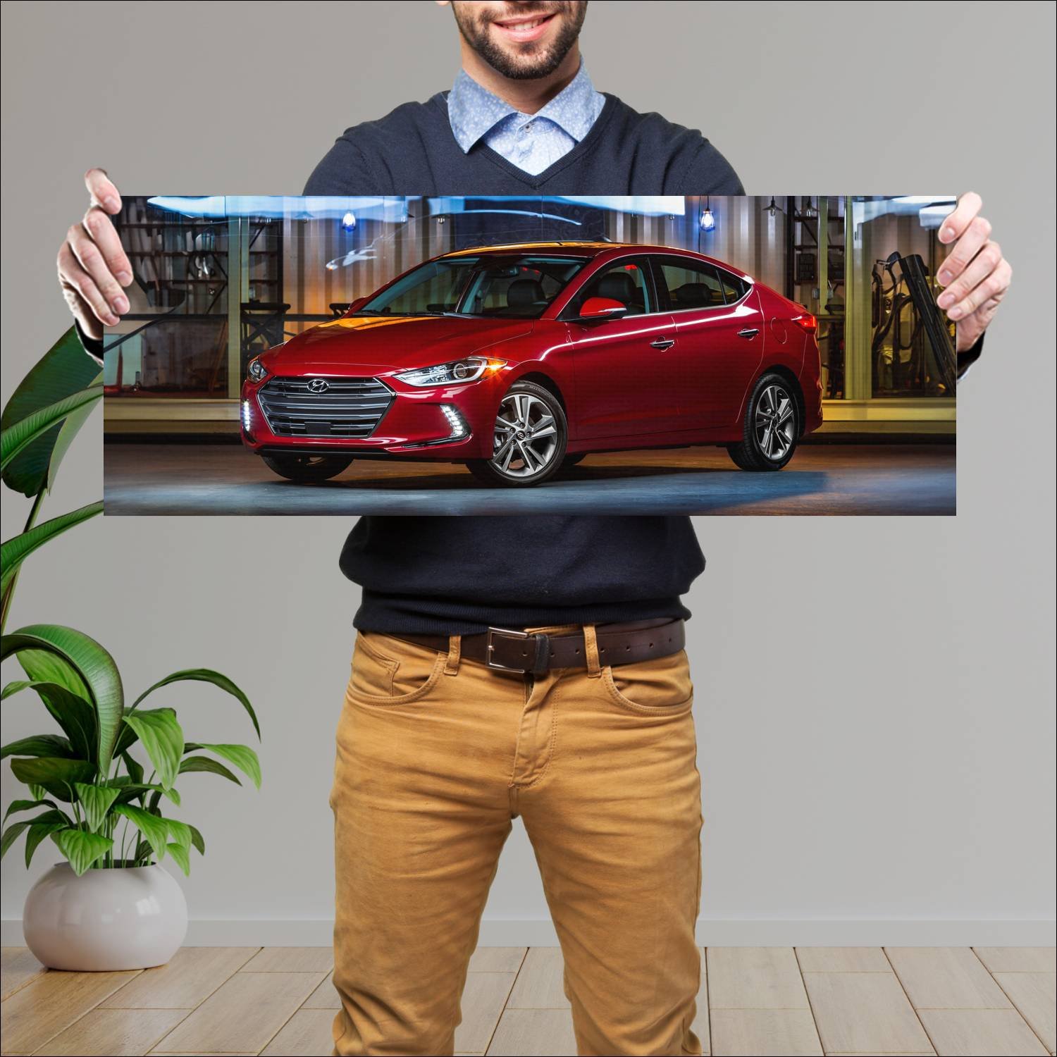 Cuadro grande 30x80cm 2017 hyundai elantra limited 93 Hyundai
