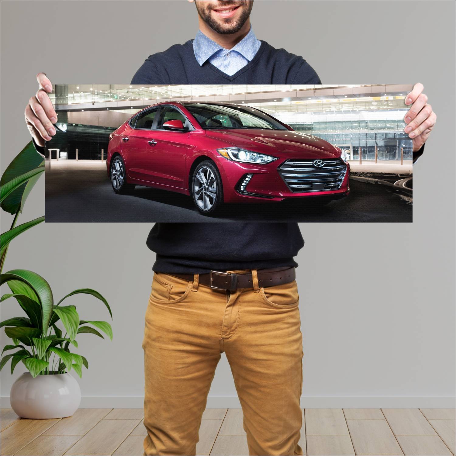 Cuadro grande 30x80cm 2017 hyundai elantra limited 94 Hyundai