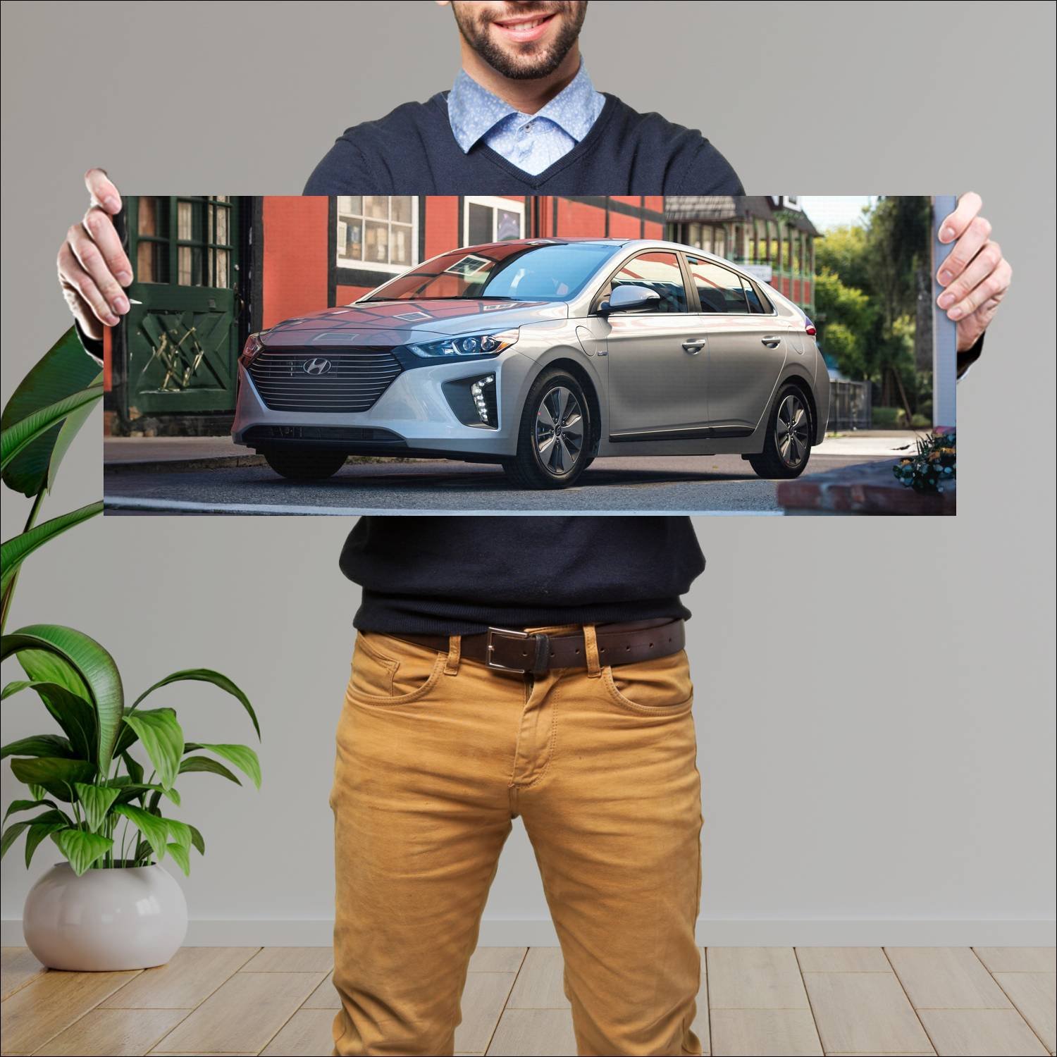 Cuadro grande 30x80cm 2017 hyundai ioniq plug in u 111 Hyundai