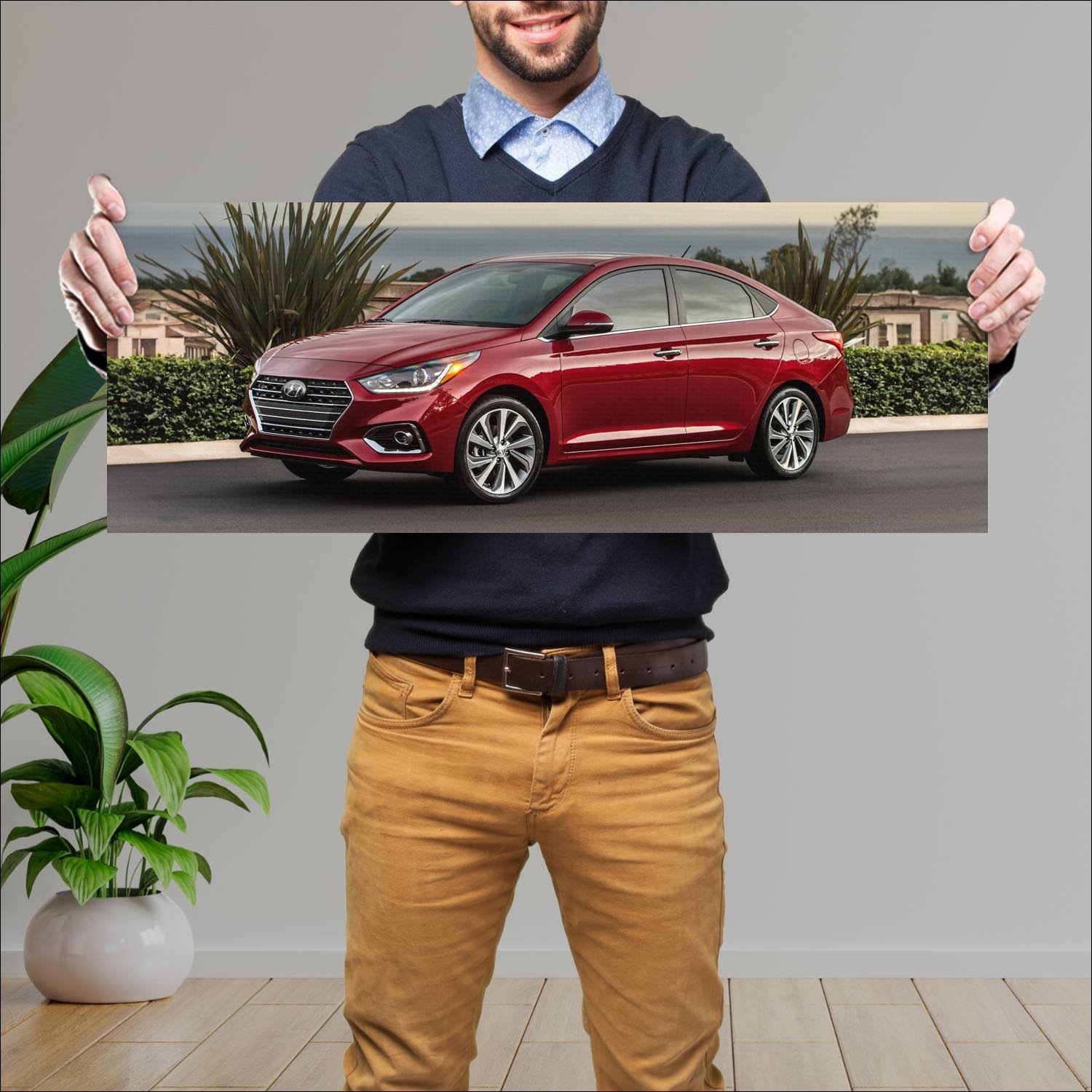 Cuadro grande 30x80cm 2018 hyundai accent us auto 117 Hyundai