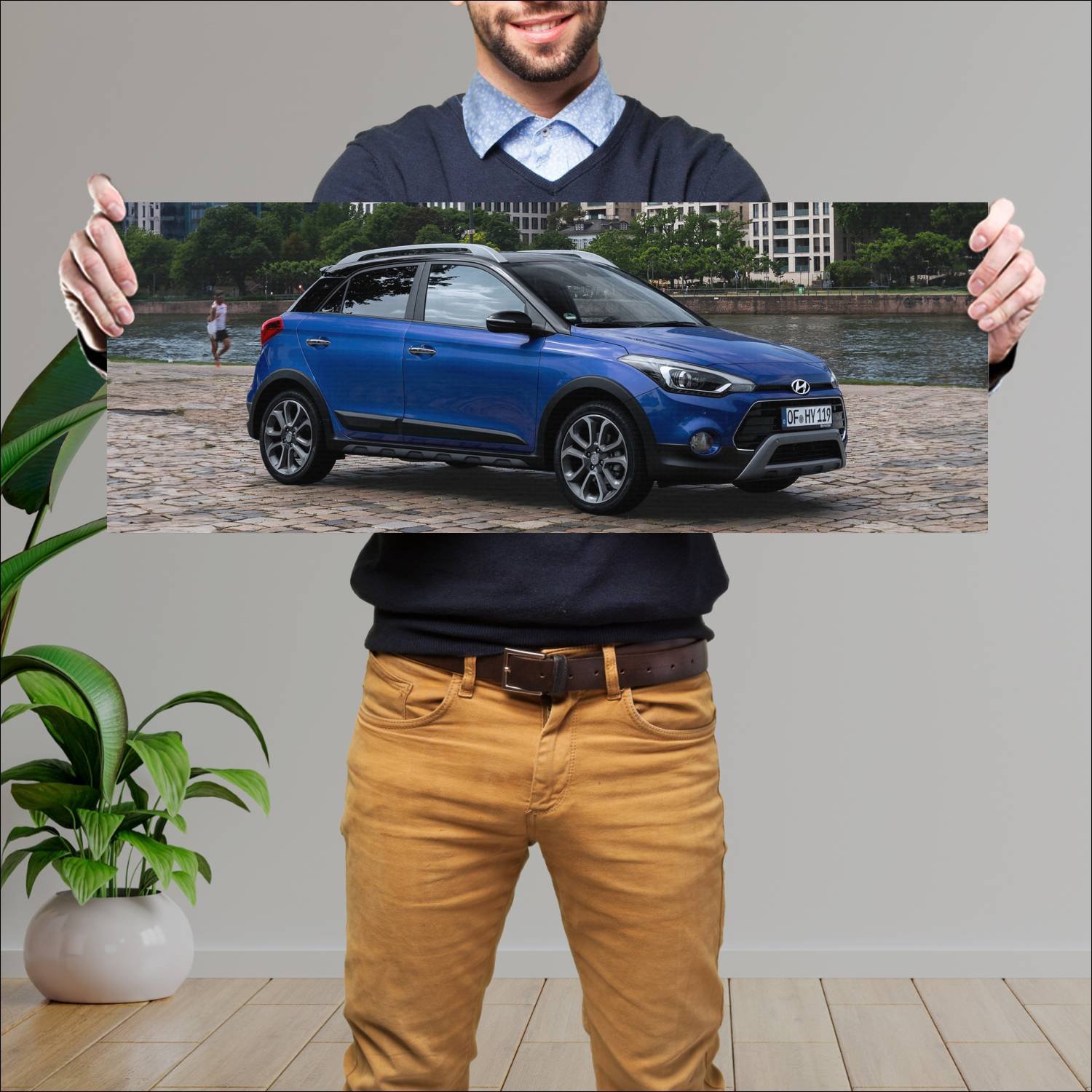 Cuadro grande 30x80cm 2018 hyundai i20 active Hyundai