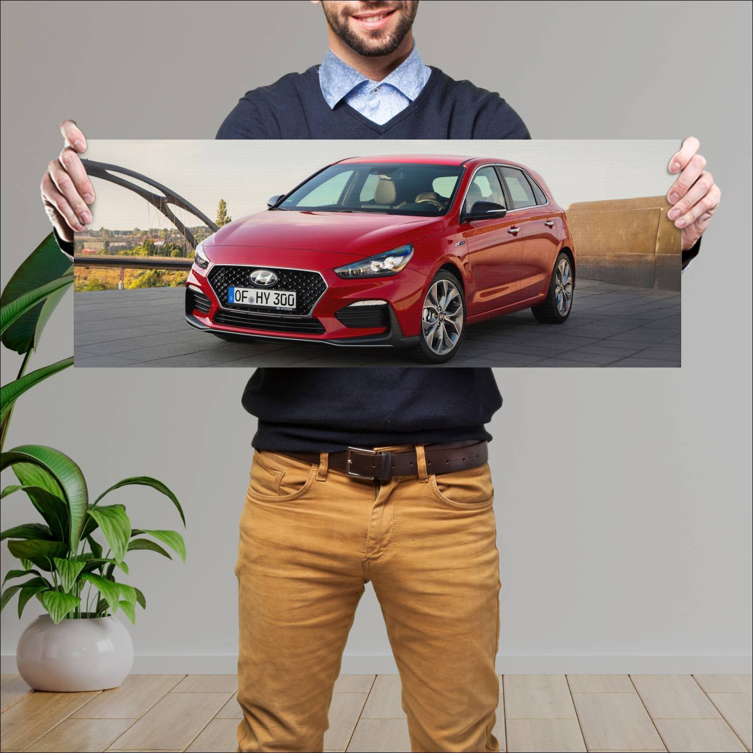 Cuadro grande 30x80cm 2018 hyundai i30 n line Hyundai