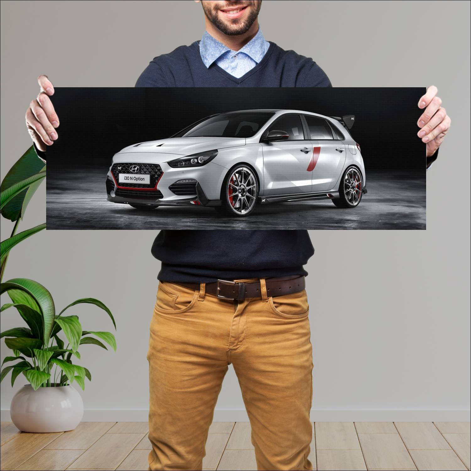 Cuadro grande 30x80cm 2018 hyundai i30 n option sh 129 Hyundai