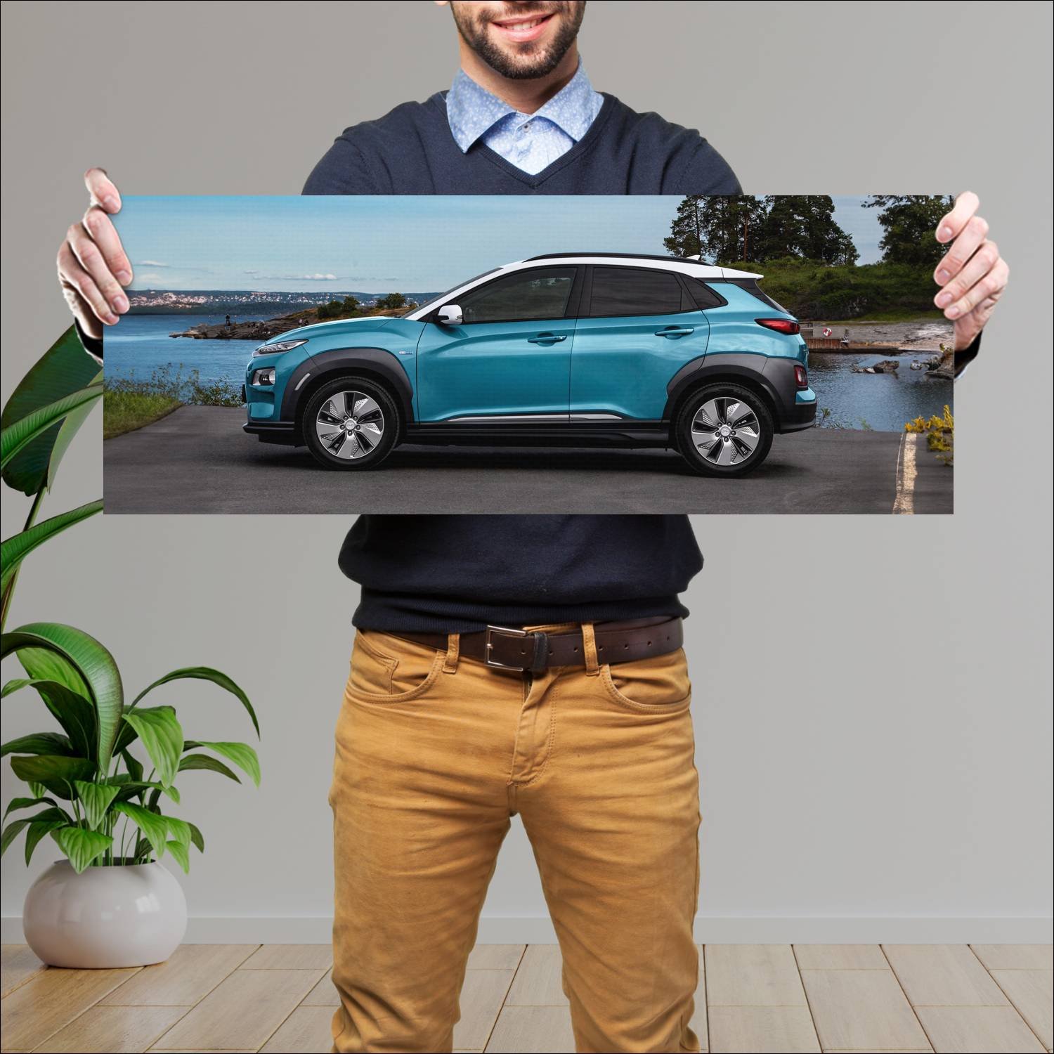 Cuadro grande 30x80cm 2018 hyundai kona electric 7 131 Hyundai