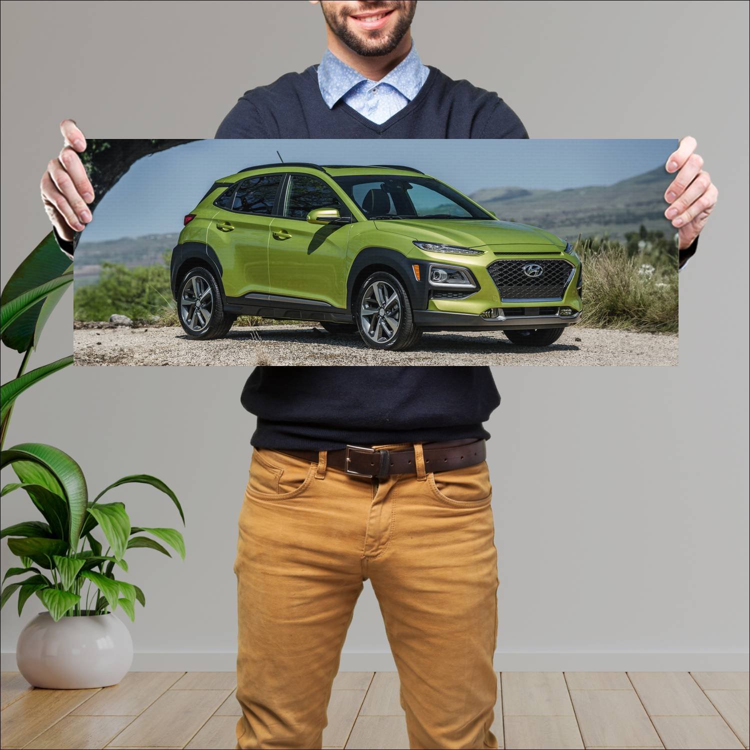 Cuadro grande 30x80cm 2018 hyundai kona us auto 132 Hyundai