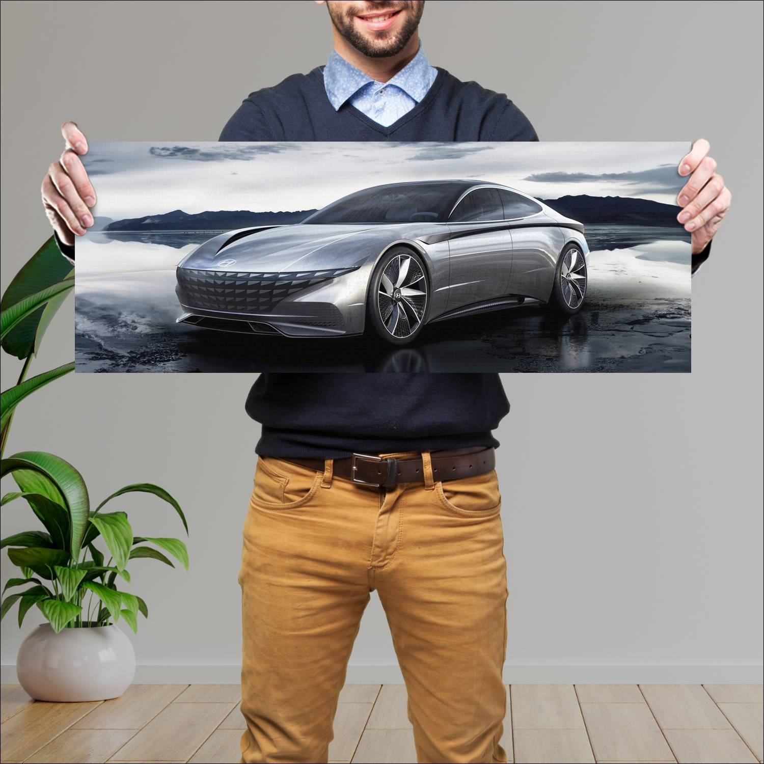 Cuadro grande 30x80cm 2018 hyundai le fil rouge 76 135 Hyundai