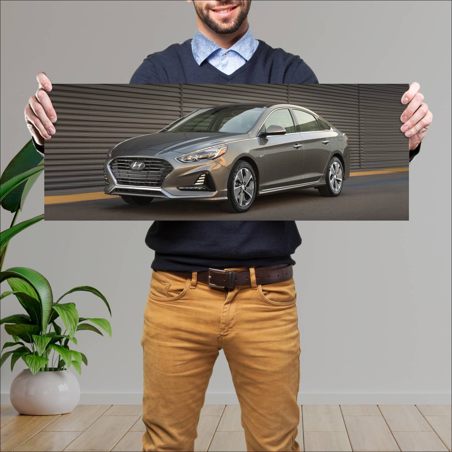 Cuadro grande 30x80cm 2018 hyundai sonata hybrid 7 142 Hyundai