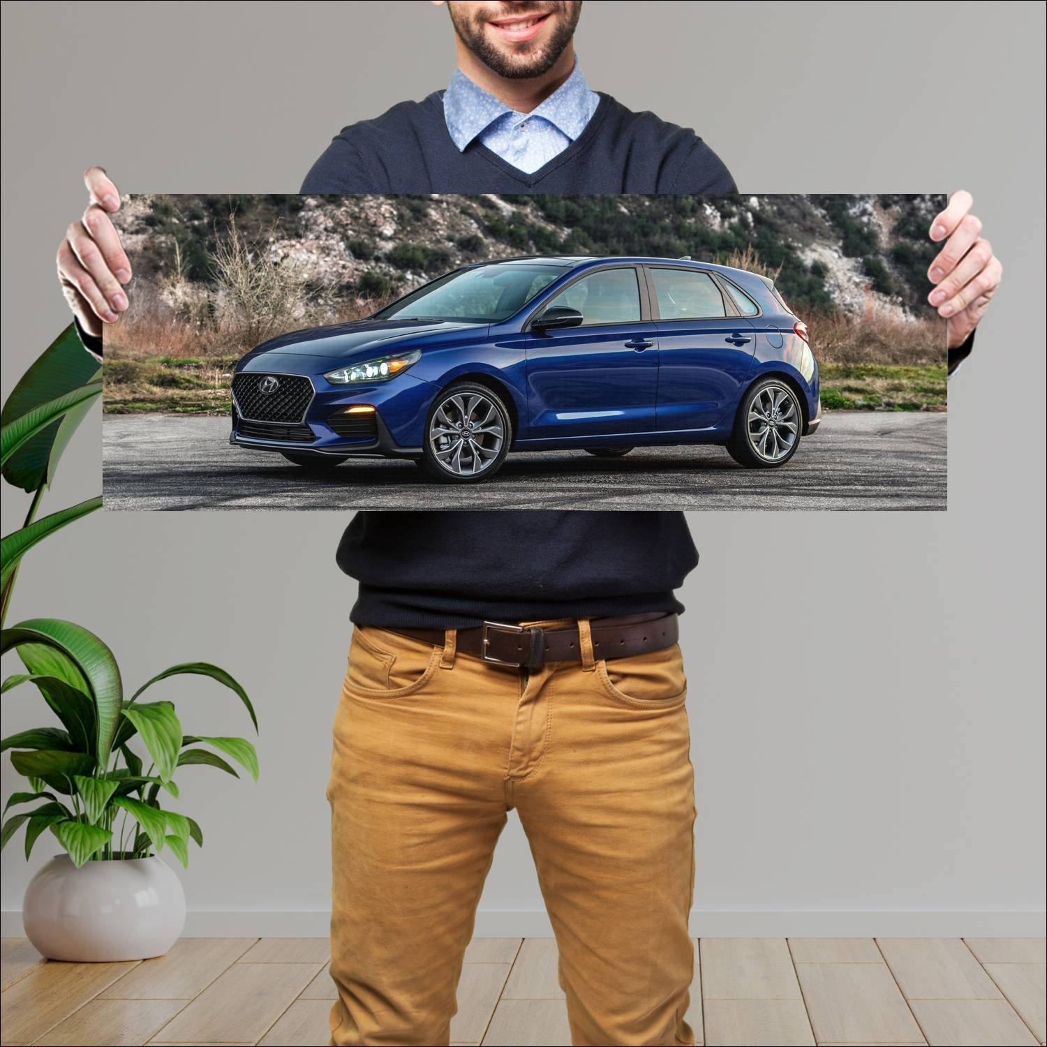 Cuadro grande 30x80cm 2019 hyundai elantra gt n li 148 Hyundai