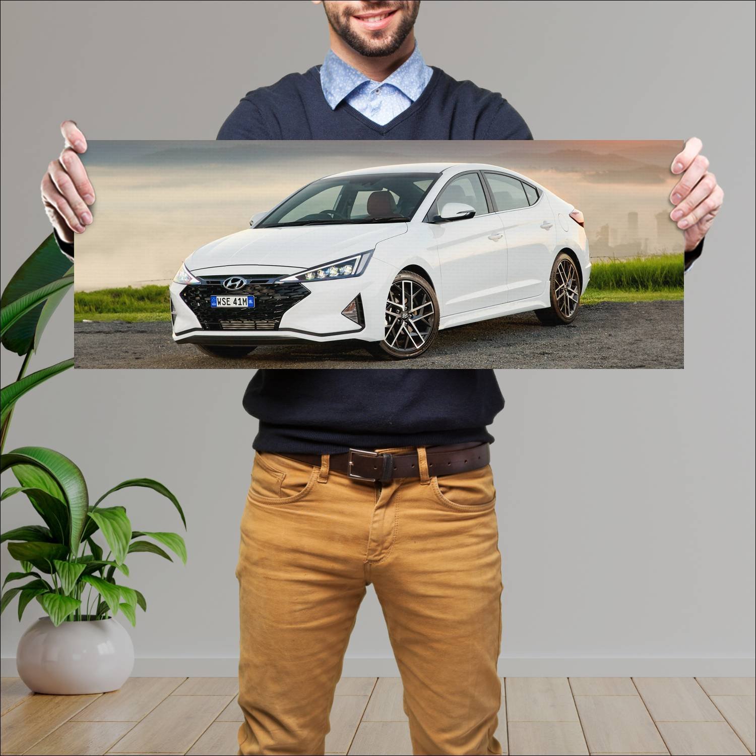 Cuadro grande 30x80cm 2019 hyundai elantra sport a 149 Hyundai